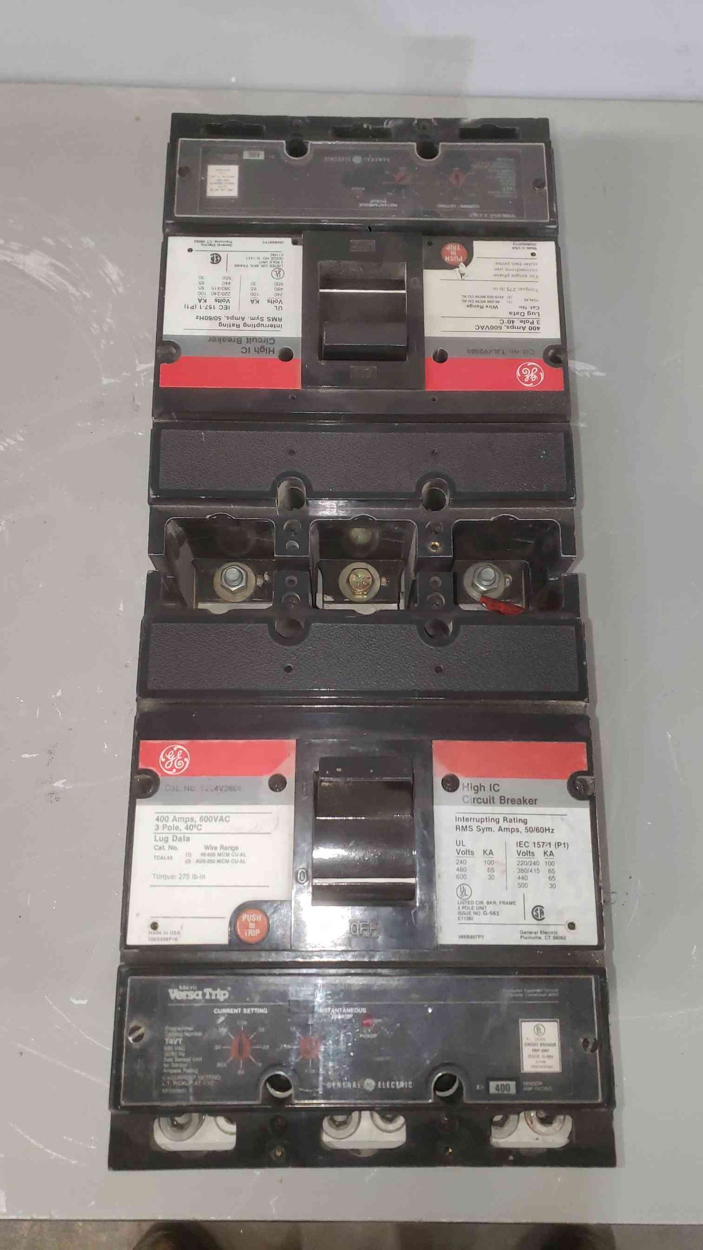 GE 400A 600VAC 3 Pole High IC Circuit Breaker TJL4V2604 (SKU: 112534)