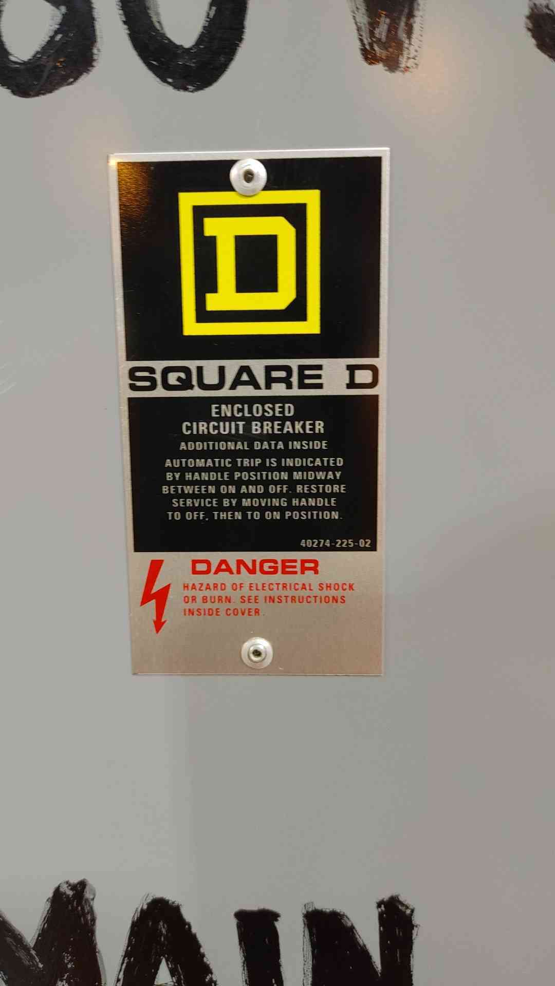 Square D 225A max, 600Vac, 500Vdc Enclosed Circuit Breaker KA225S(SKU: 112721)