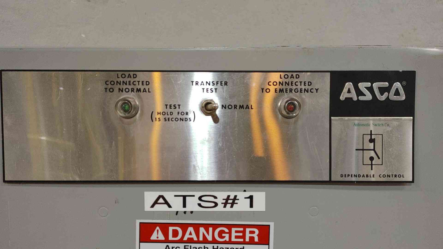 ASCO 400A 480V 3PH Automatic Transfer Switch ATS Bulletin 940 C940340099C