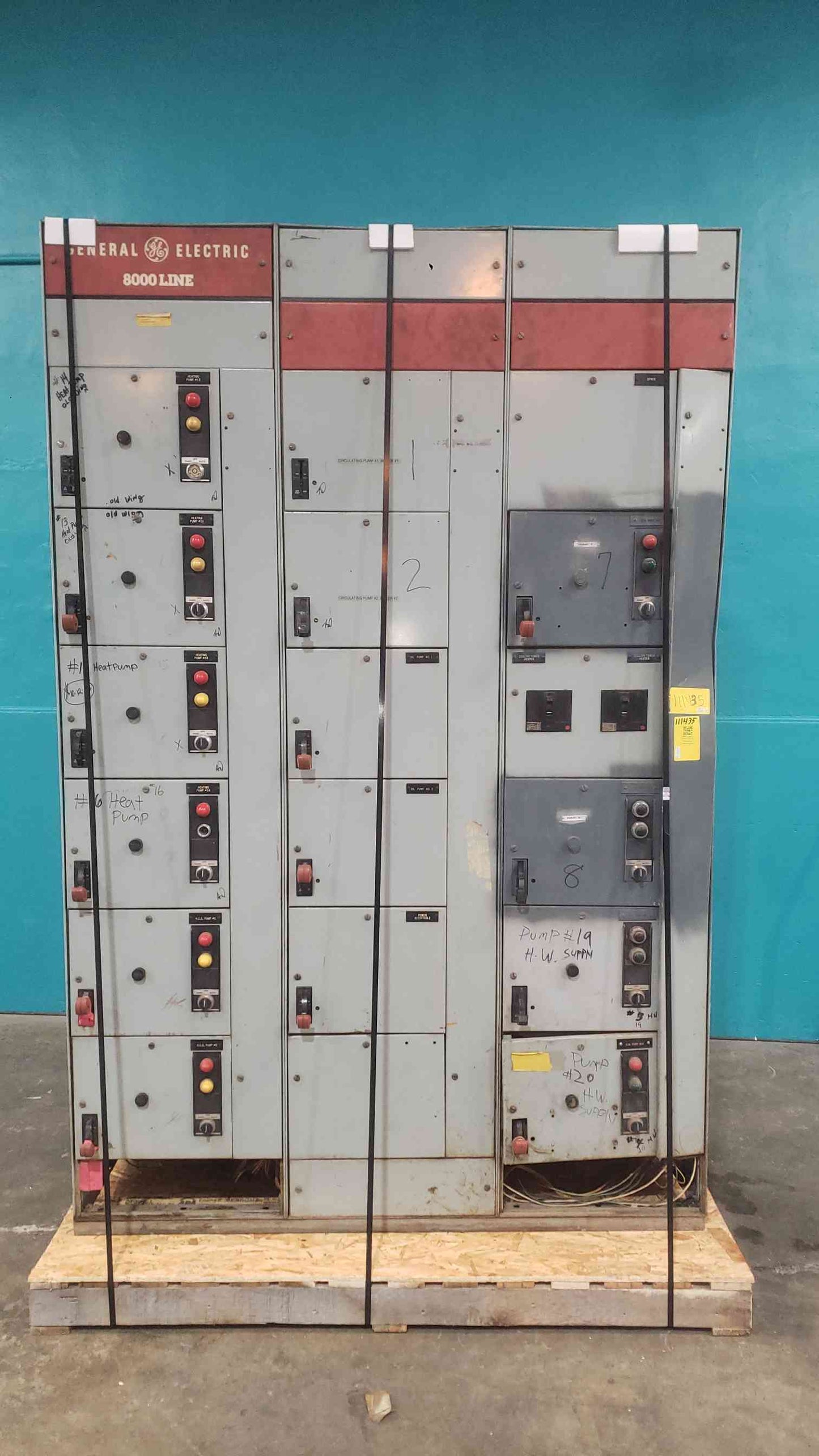 GE 8000 Line Motor Control MCC 3 Section Double Sided 26 Buckets Front & Back (SKU: 111435)