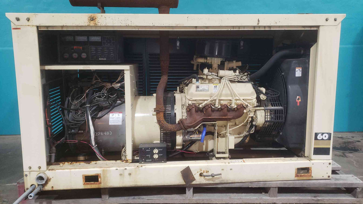 Kohler 60RZ 60 kW LP Propane Standby Generator Ford 7.5L 1274hrs Enclosed