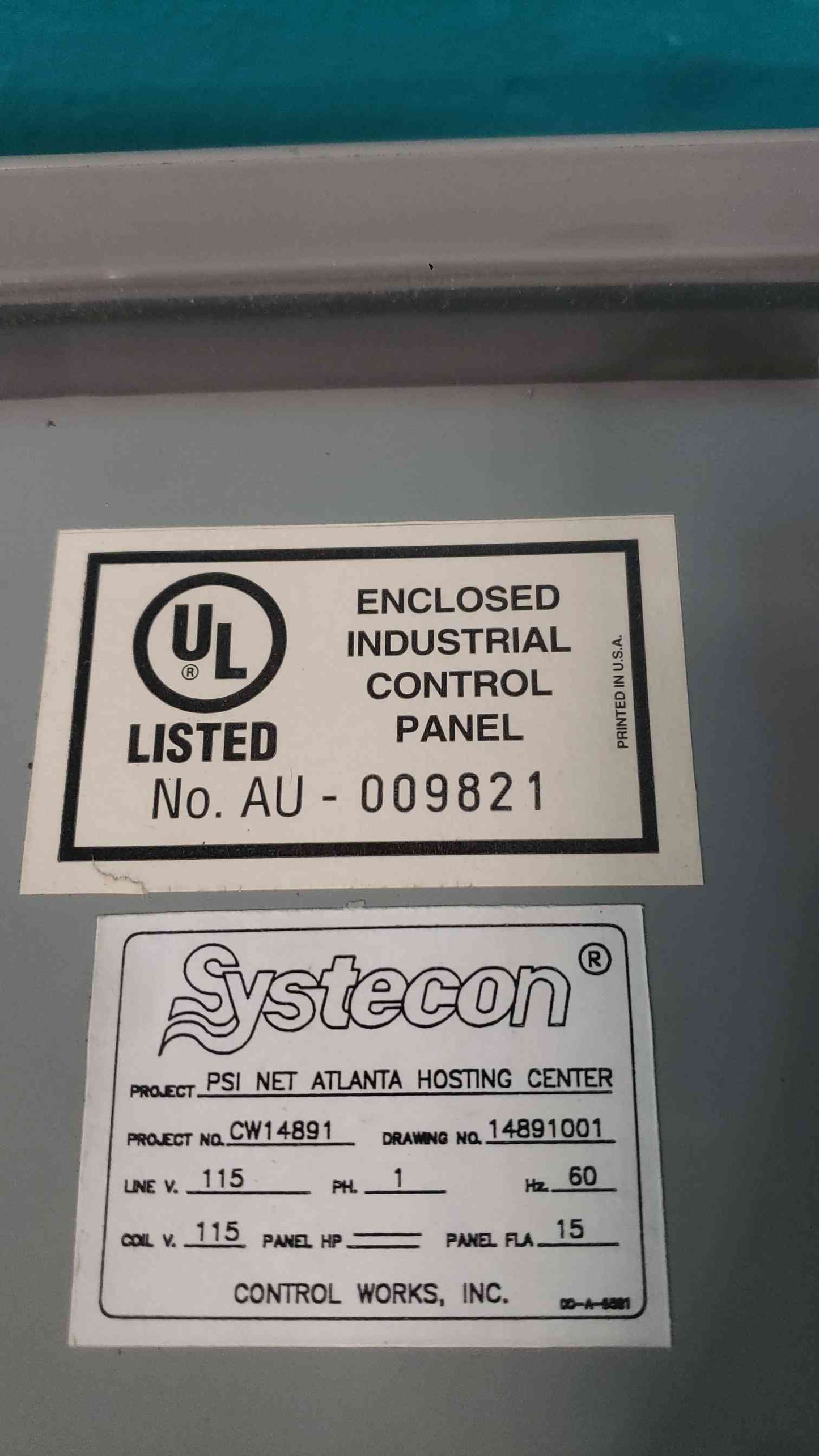 Systecon 115V 1PH 60Hz Enclosed Control Panel (SKU: 113618)