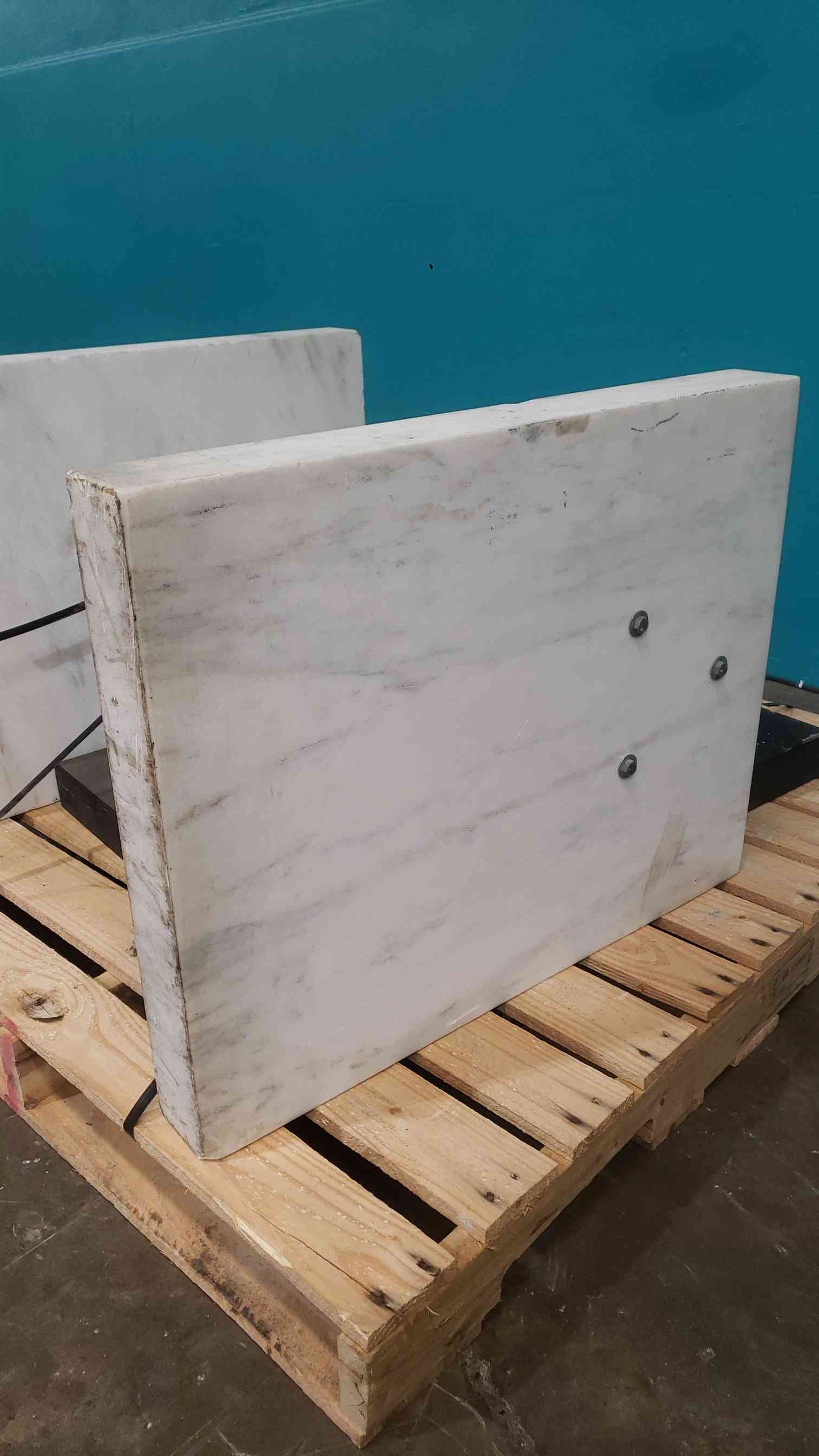 White Marble Base W/ Black Marble Top (SKU: 113639)
