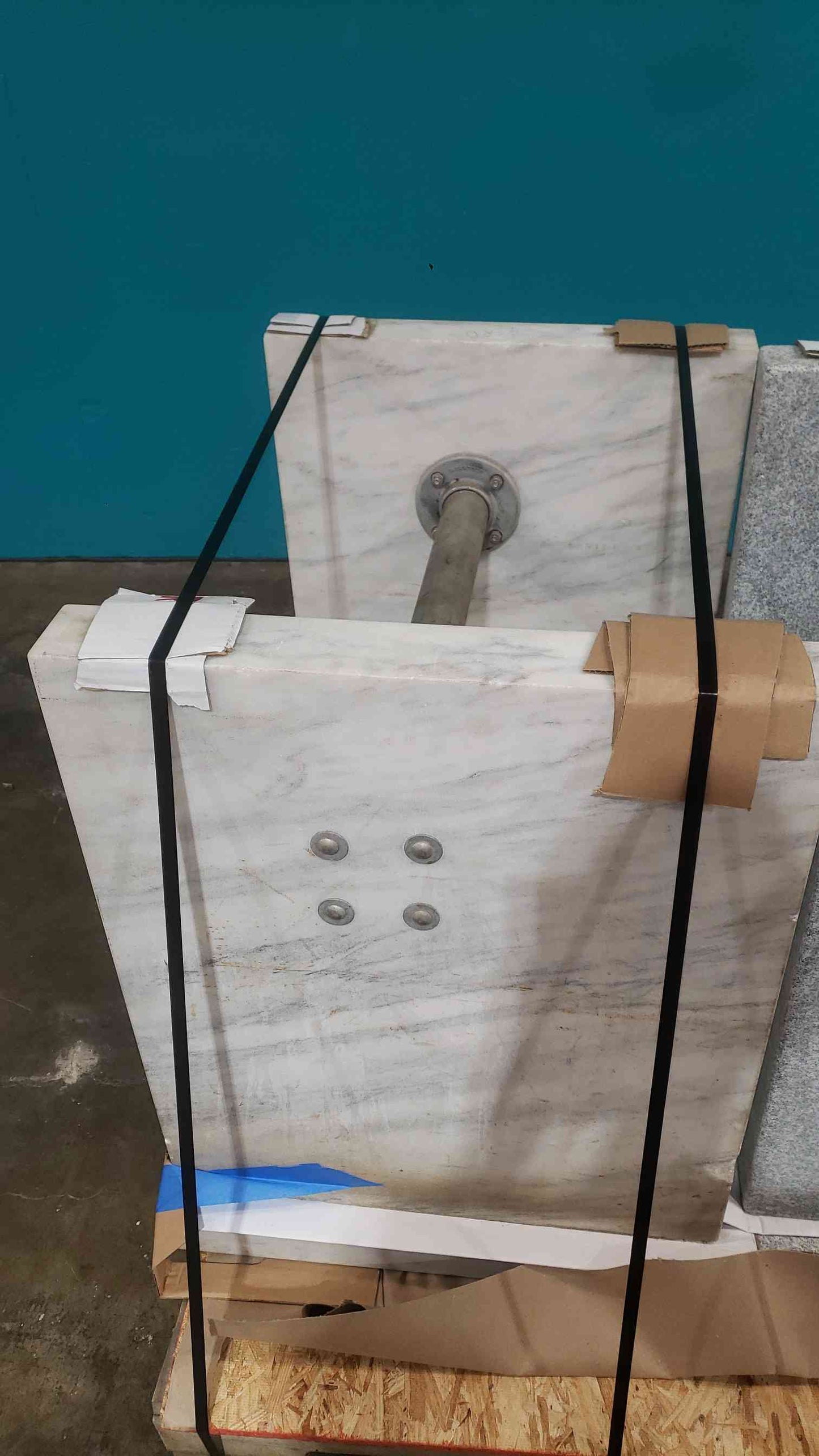 Heavy Duty White Marble Balance Table Anti Vibration Isolation (SKU: 113641)