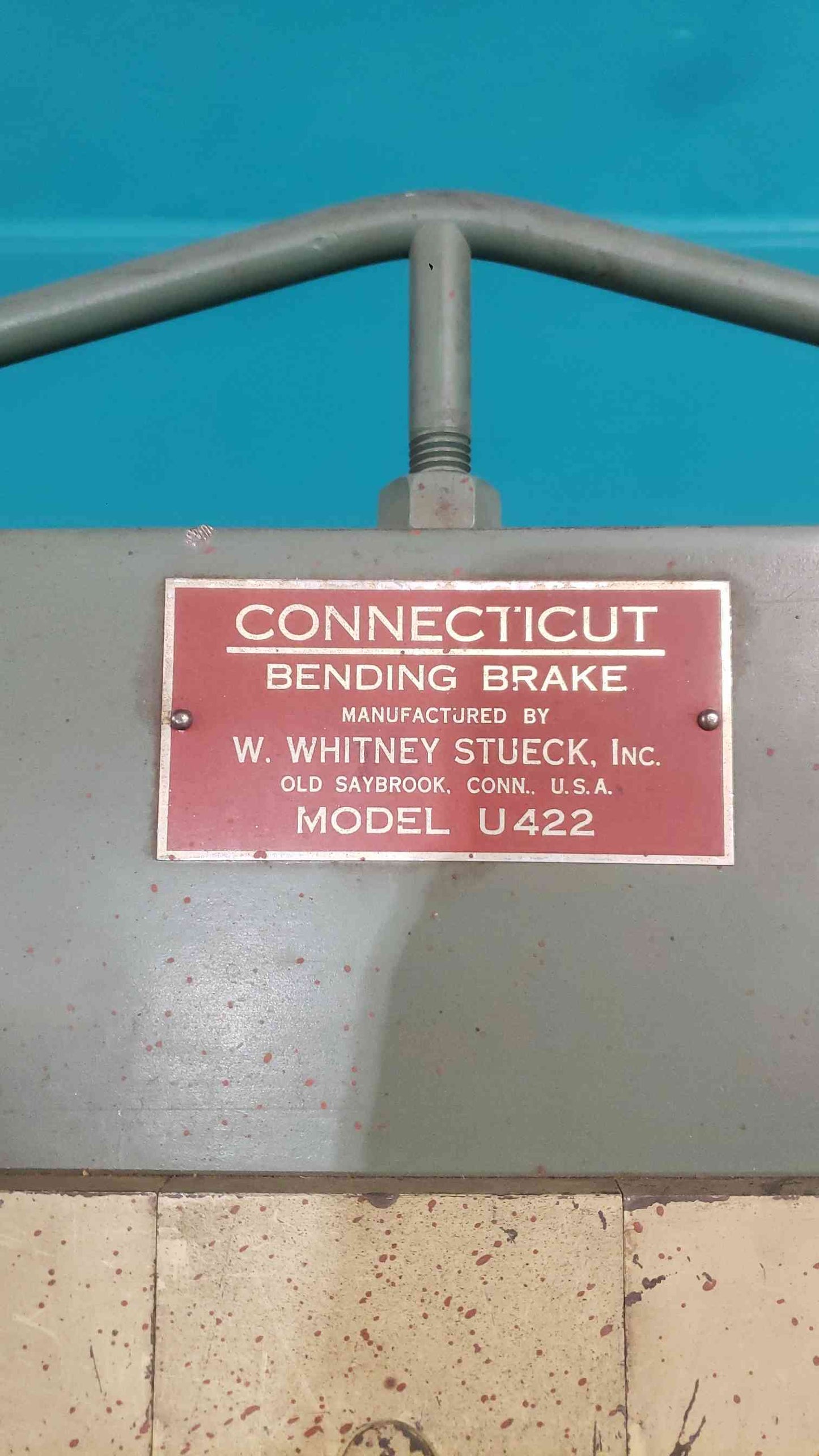 Connecticut U422 4Ft Box Pan Bending Brake 22 Ga W Whitney Stueck Sheet Metal (SKU: 113628)
