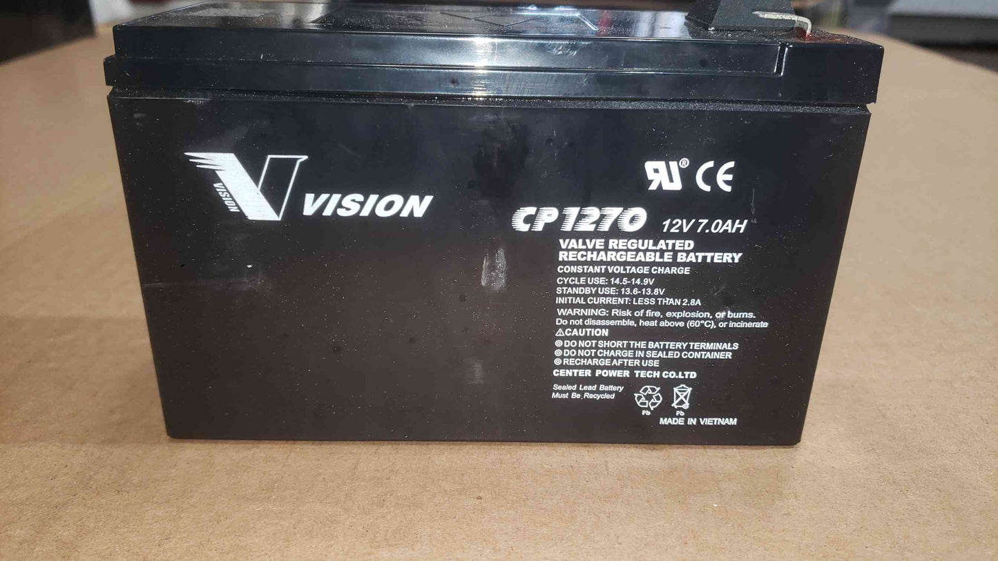 Vision 12V Valve Regulated Rechargeable Battery CP1270 (SKU: 113629)