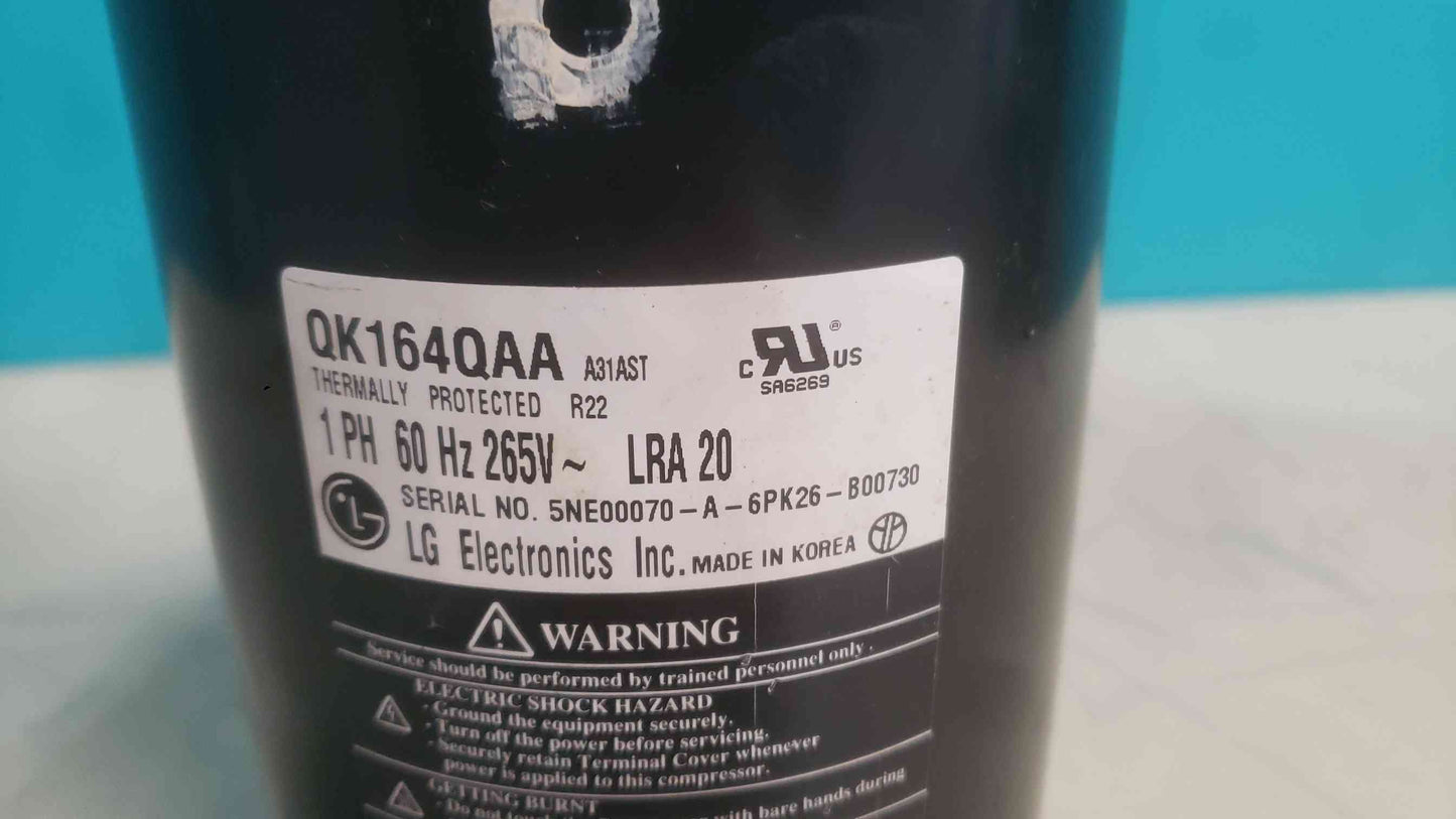 LG Rotary AC Compressor QK164QAA R22 265V 1PH 10k BTU PTAC Mini Split Motor HVAC