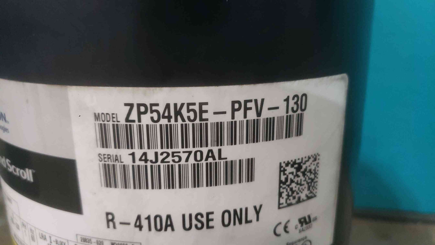 Copeland Scroll 4.5 Ton AC Compressor ZP54K5E-PFV-130 R410A 230V 1PH Emerson HVAC