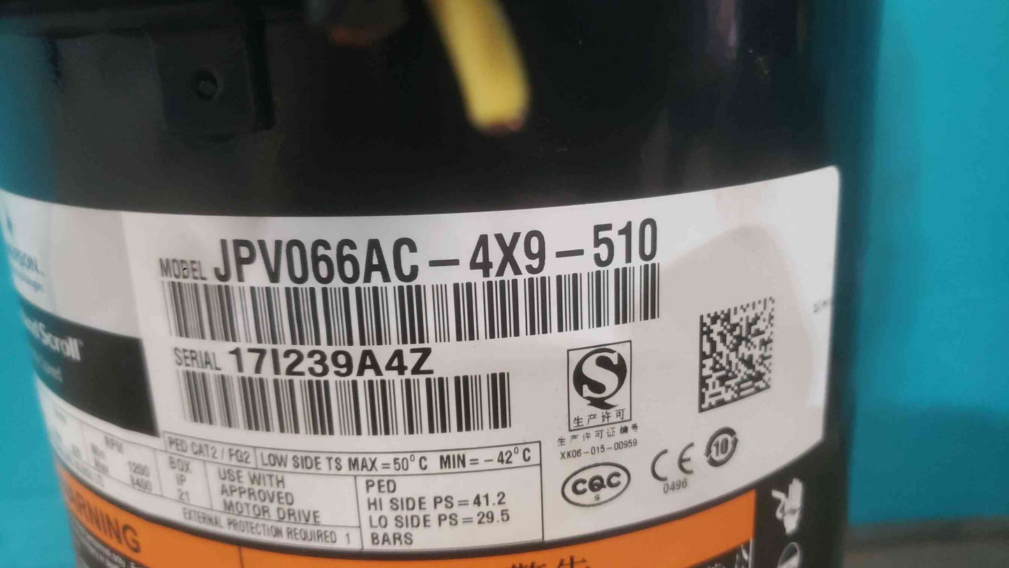 Copeland Scroll 420V Compressor JPV066AC-4X9-510 (SKU: 113850)