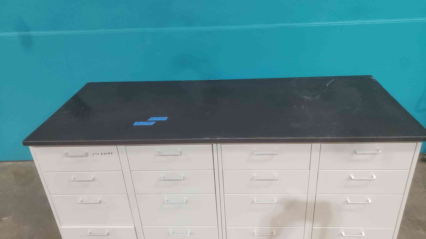 Fisher Hamilton 73" Drawer Casework W/ Black Epoxy Countertop (SKU: 113853)