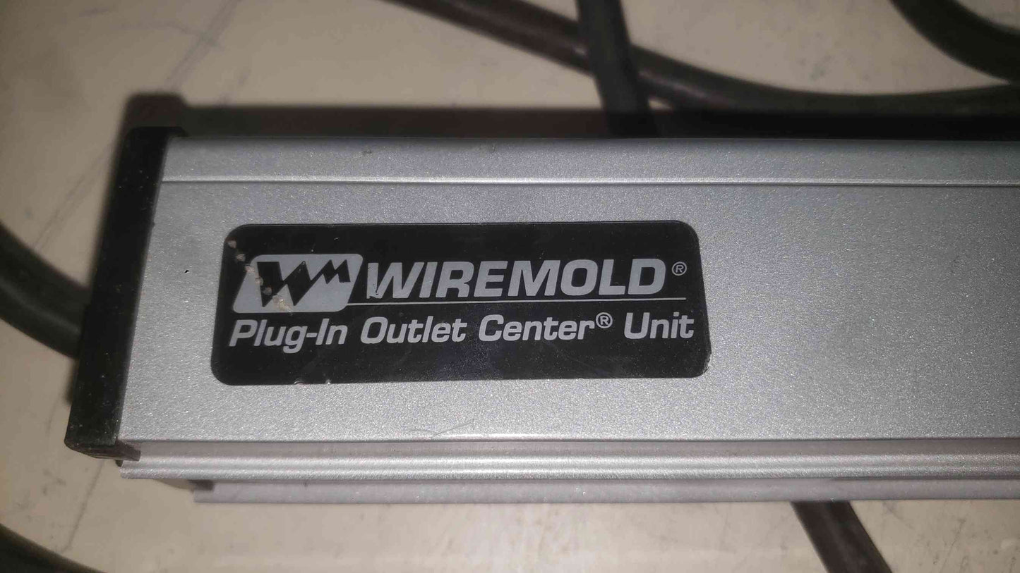 Wiremold UL1090BD Aluminum Industrial Power Strip 4 Outlet Center 15A 120V Cord