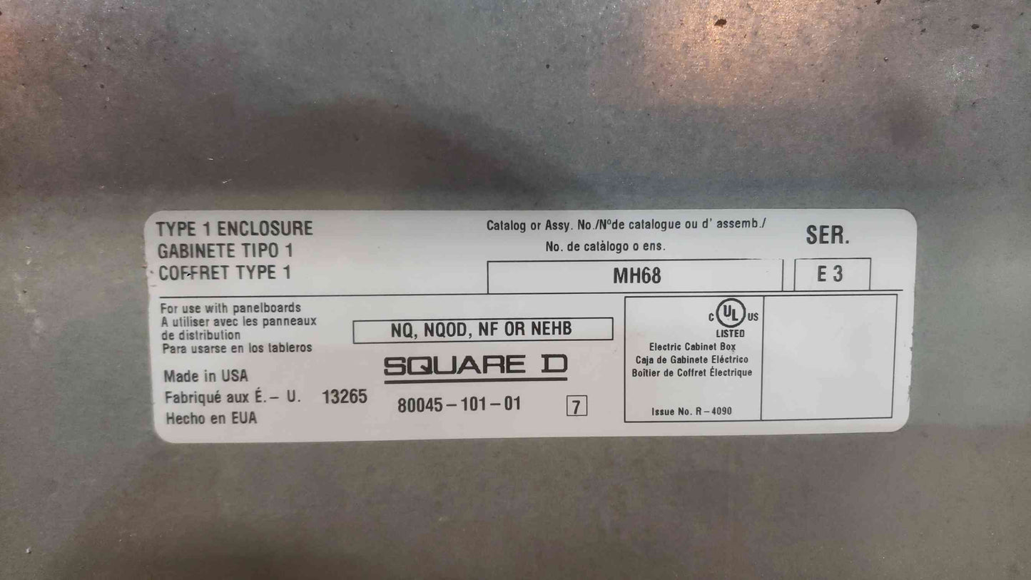 Square D NF 400A 480V 3 Phase Panelboard Interior Box LAL36400MB EDB Breakers