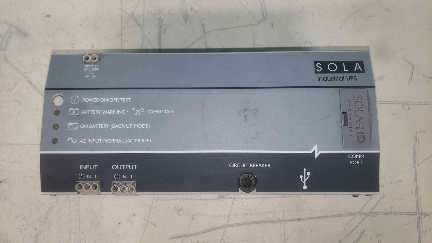 SolaHD SDU 500A Industrial DIN Rail UPS 500VA 120V Emerson 63S-U500-020