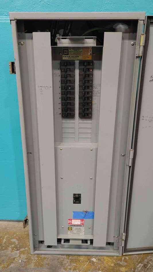 Square D NEHB-30435-2 225A 480Y/277V 3Ph Panelboard Main Breaker 20x20A Used