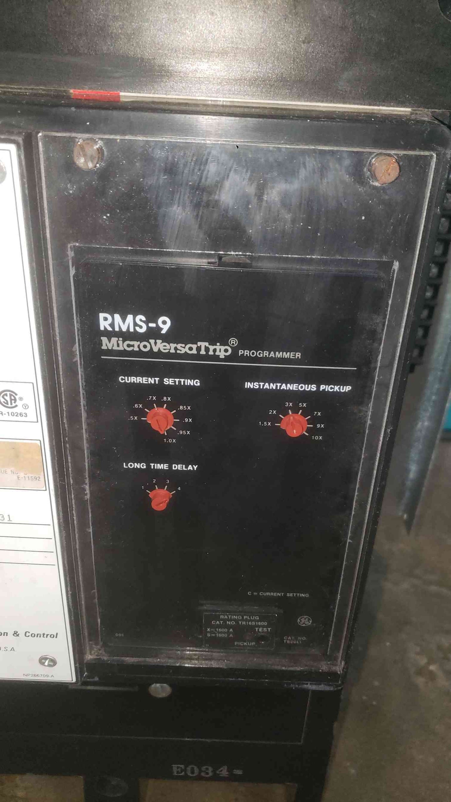 GE Power Break THP1616SS 1600A 3 Pole Circuit Breaker RMS-9 MicroVersaTrip 1600 Amps