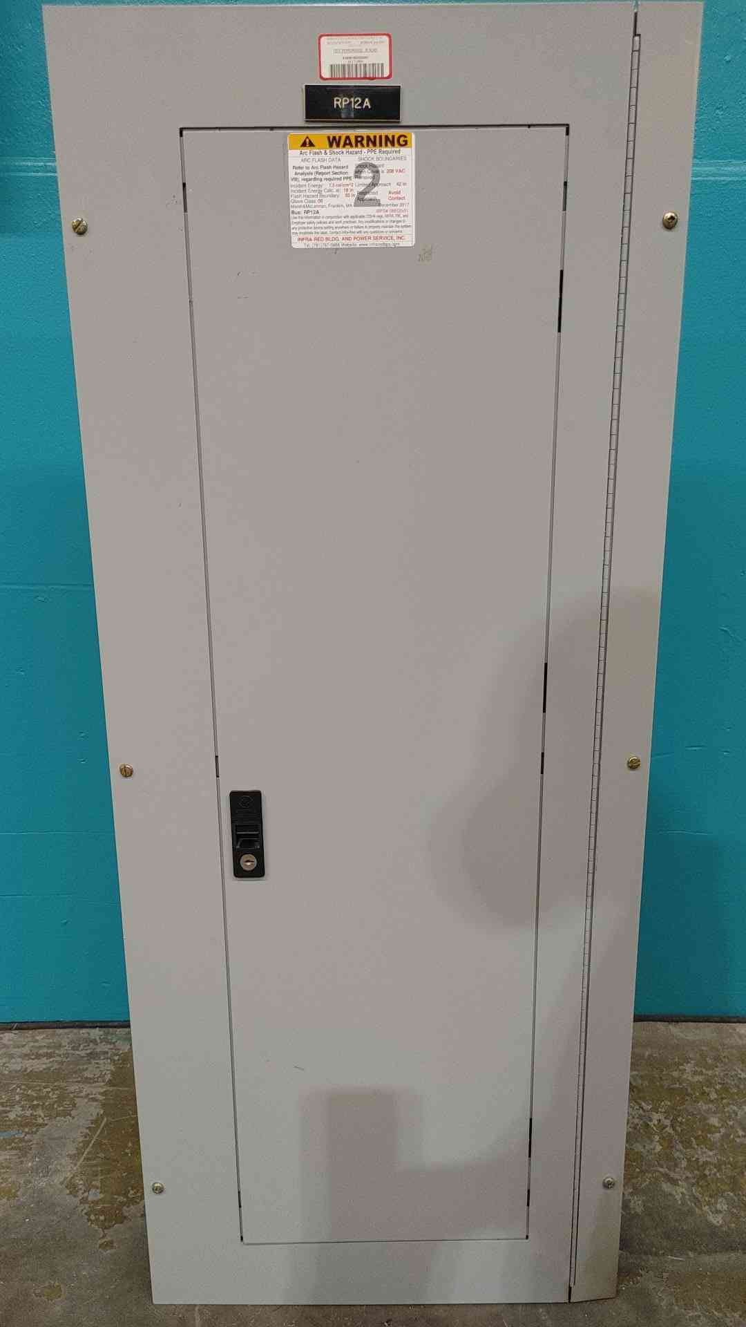 GE A-Series 125A Main Breaker Panelboard 208Y/120V 3 Phase Enclosure W/ Breakers
