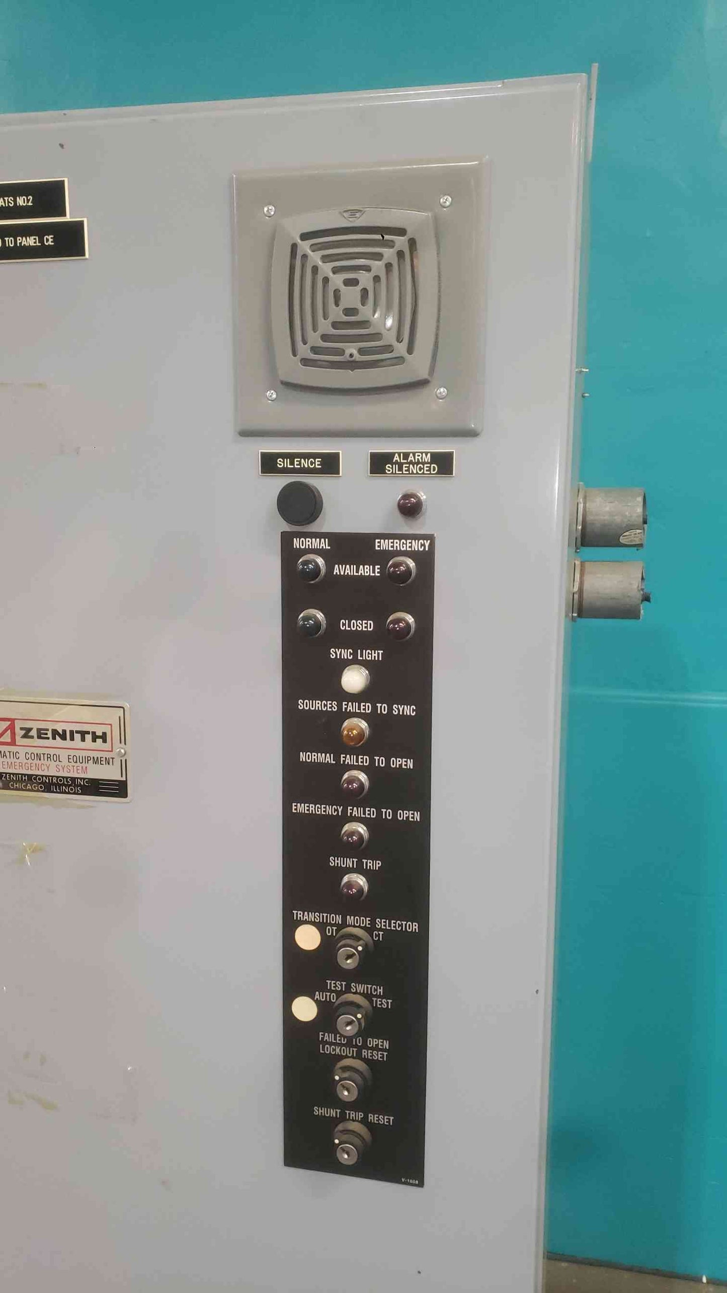 Zenith ZTSCTH40EC-7 Automatic Transfer Switch 400A 480V 3PH 400 Amp Generator ATS