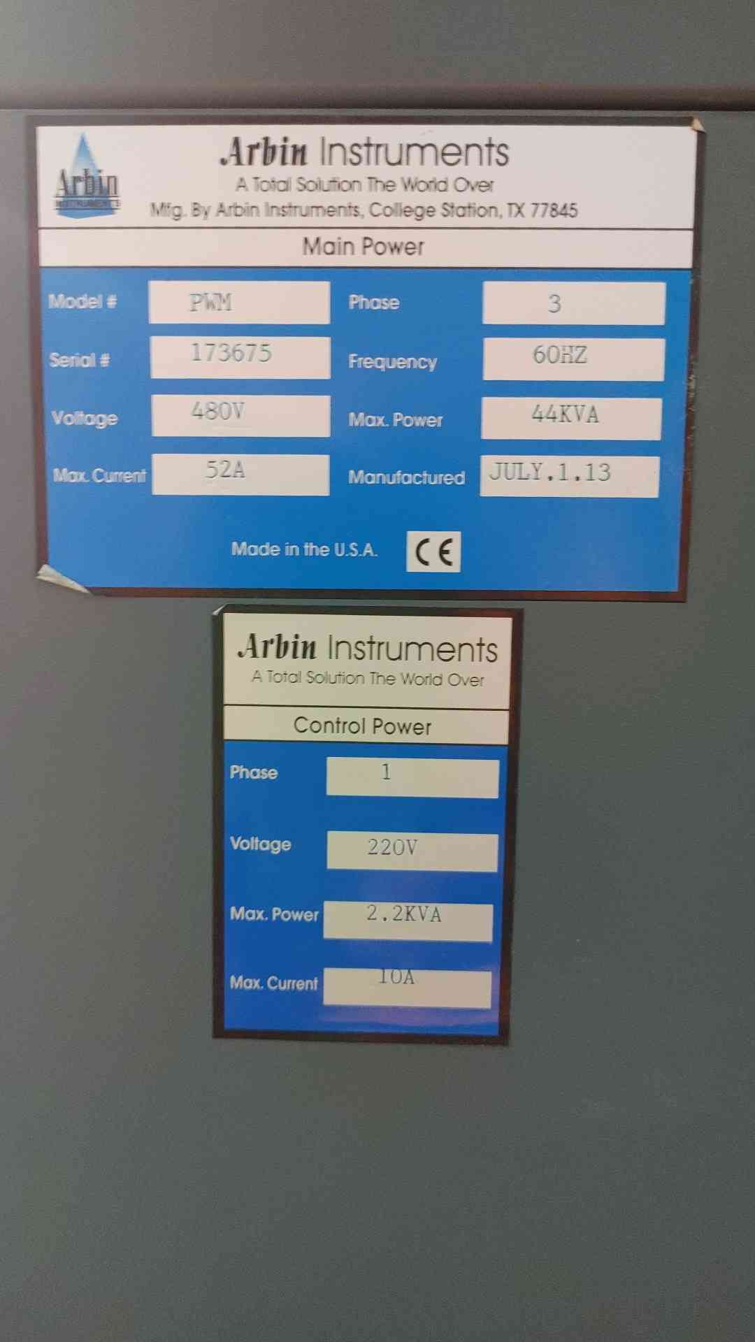 Arbin Instruments PWM 44kVA 480V 3-Phase Regenerative Battery Tester Rack Cycler