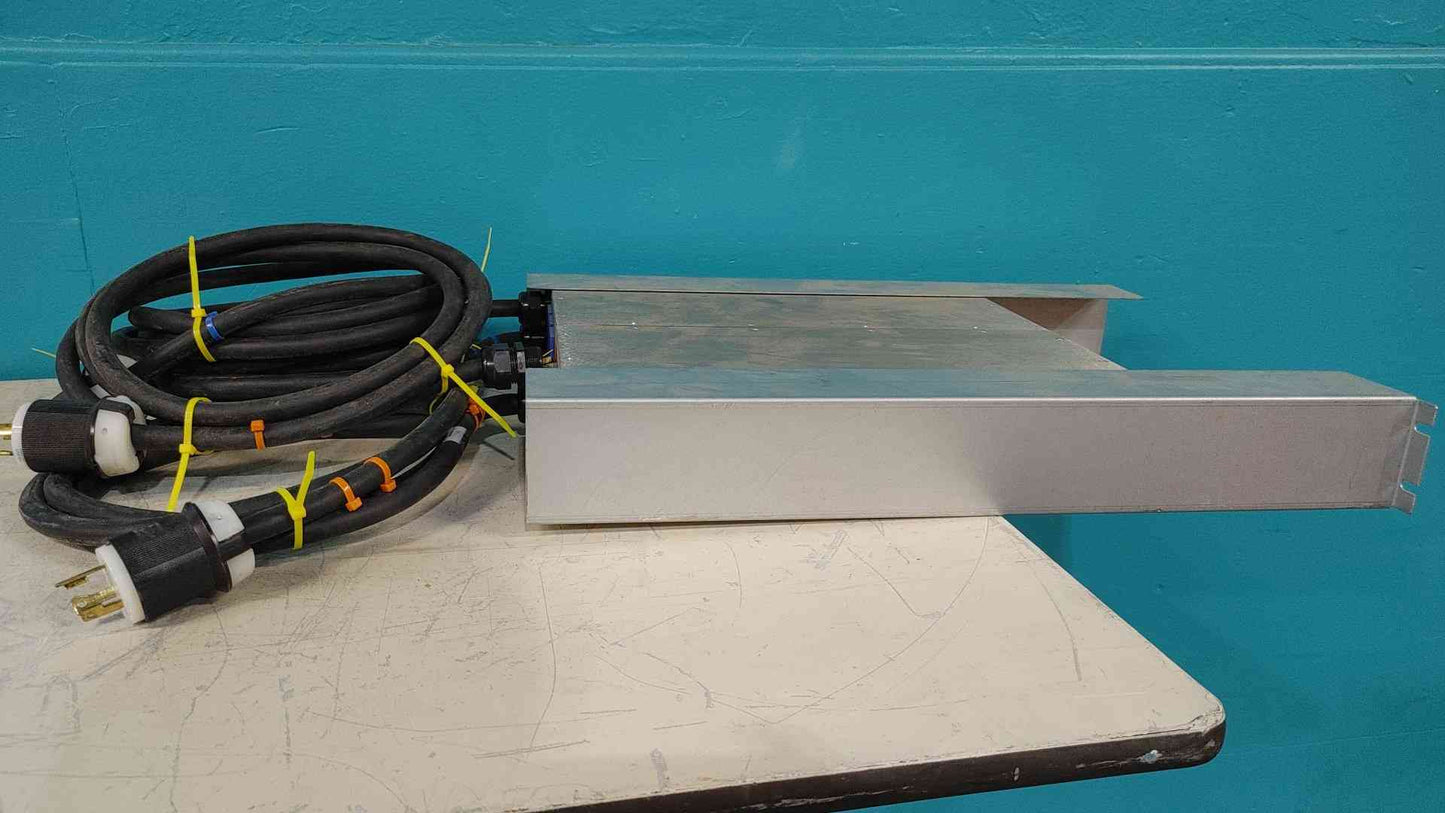 Dual Input Rackmount Modular PDU Enclosure Box W/ Dual L6-30P Cords IEC C13