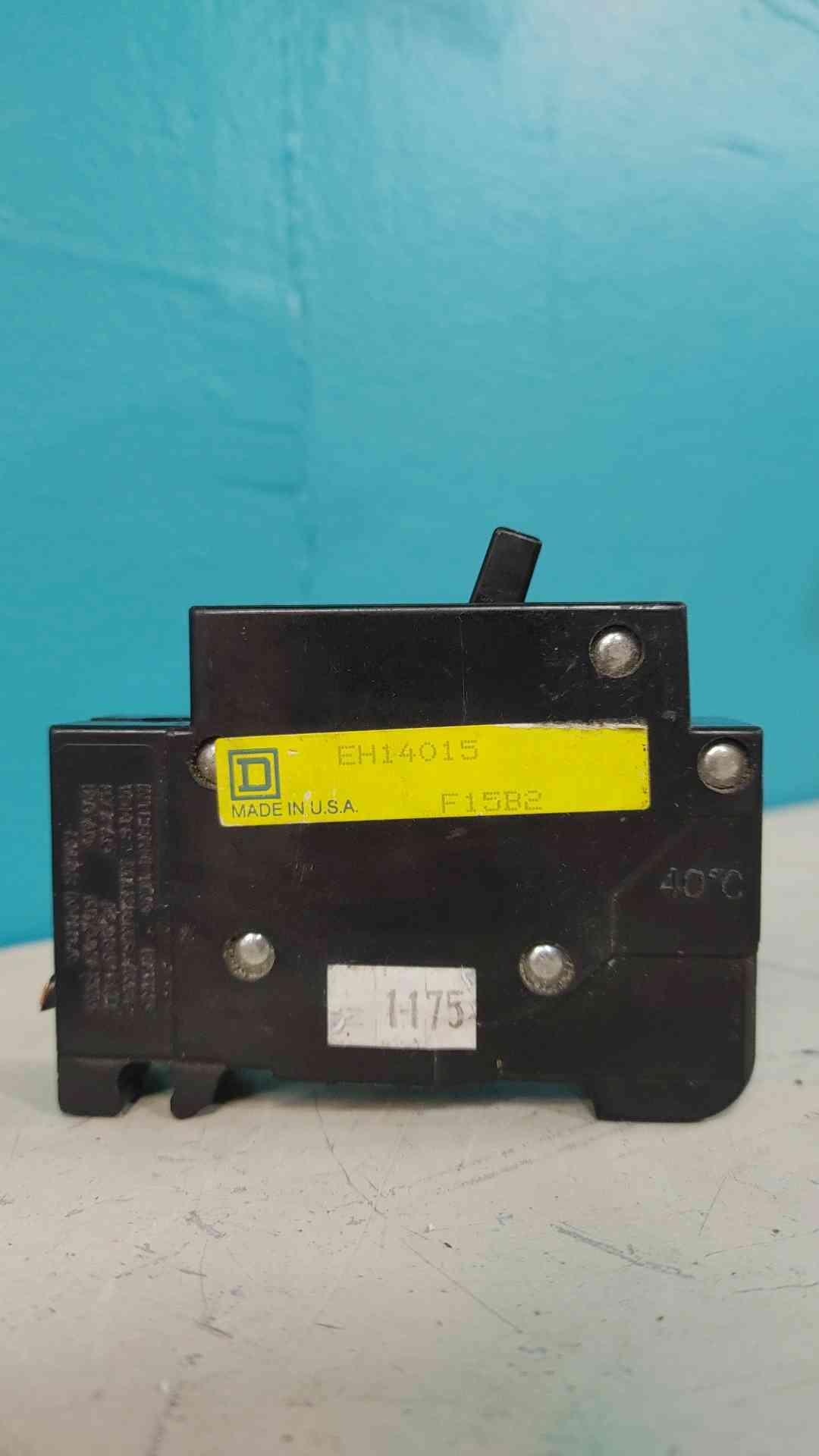 Square D EH14015 1 Pole 15 Amp 277V Plug-In Circuit Breaker EH-4