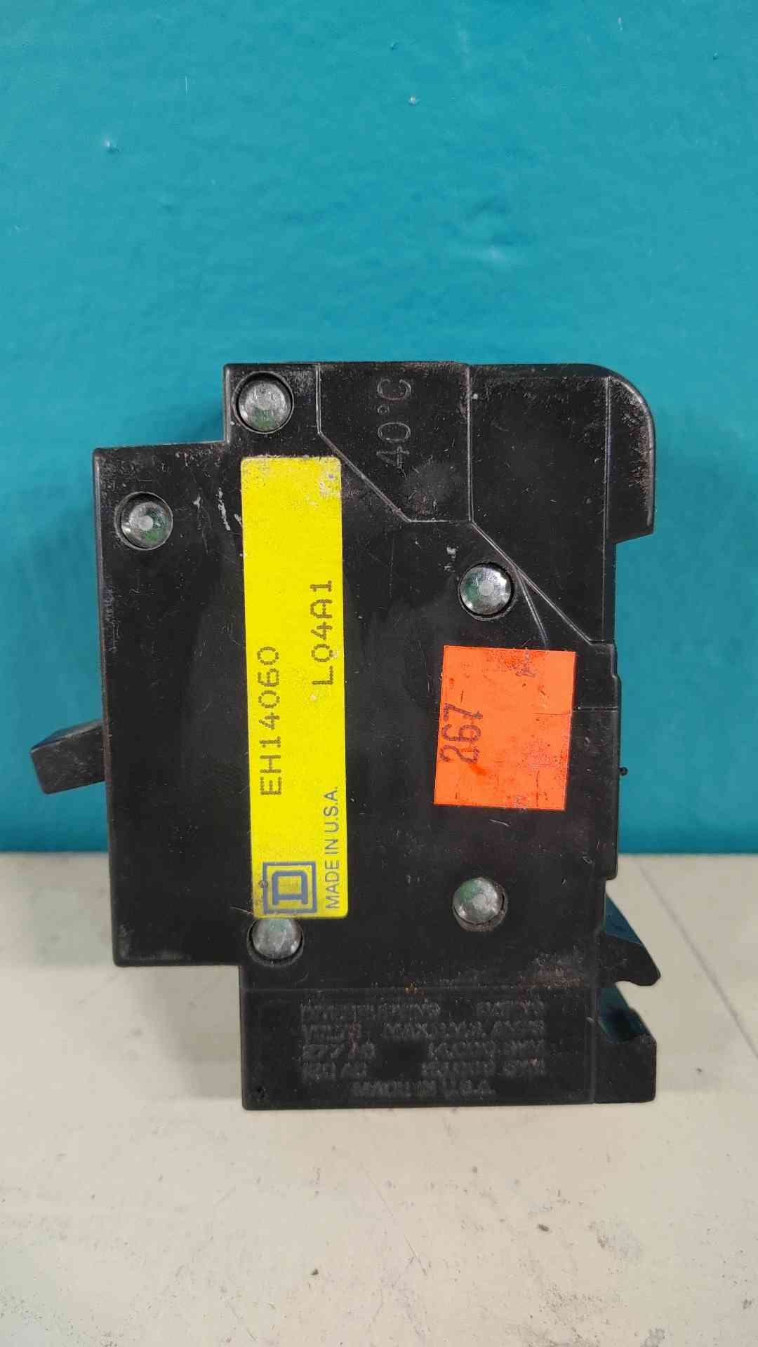 Square D EH14060 1 Pole 60 Amp 277V Plug-In Circuit Breaker EH-4