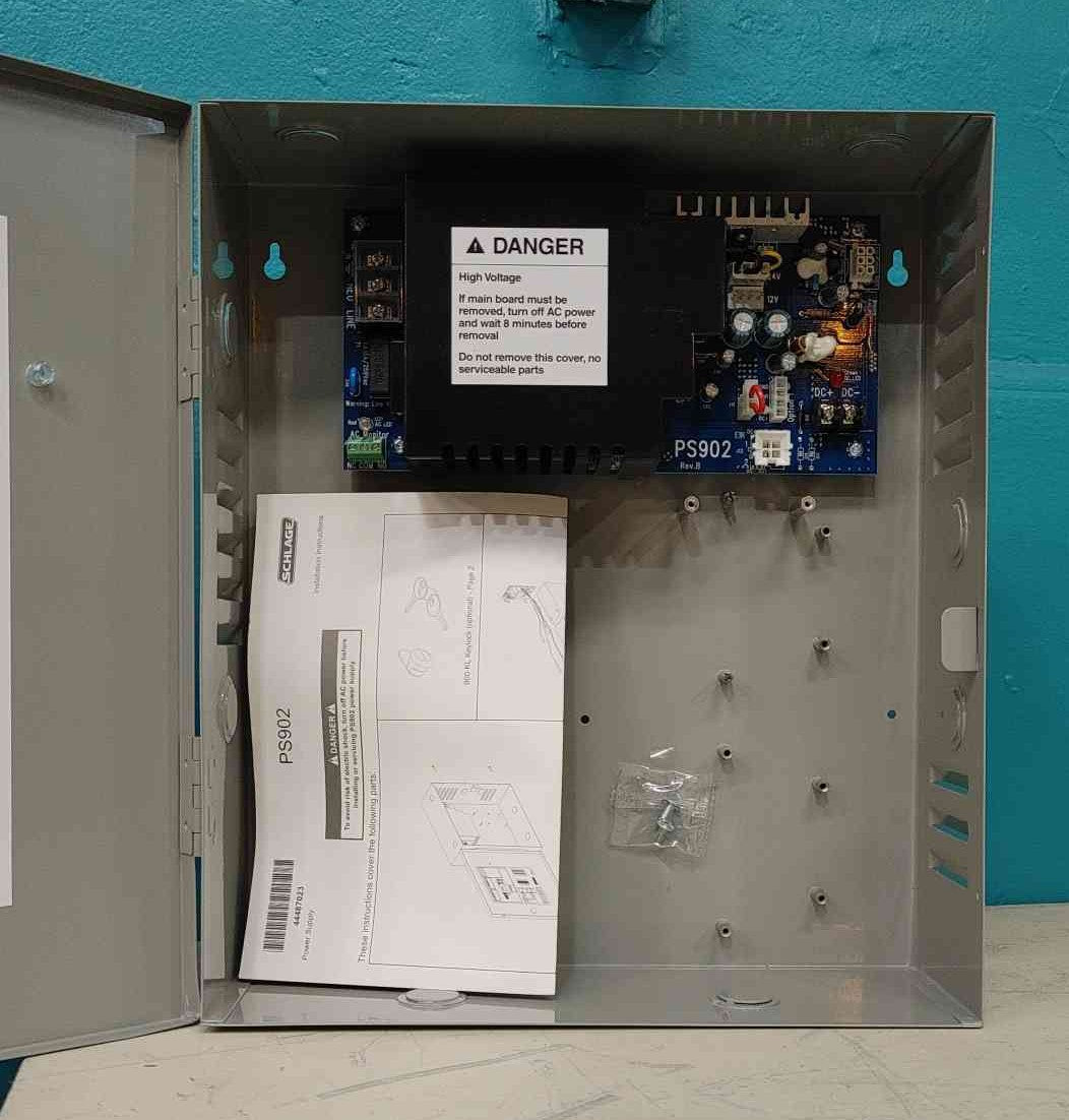 Schlage PS902 Access Control Class 2 Power Supply 2A 12V 24VDC Gray