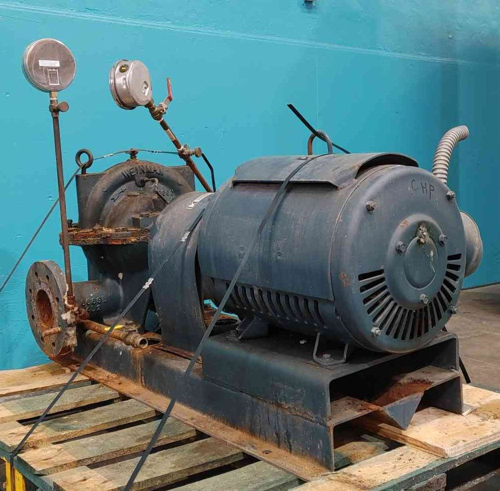 Weinman Split Case Centrifugal Pump Lincoln Motor 30HP 230/460V 3PH Dual Gauges