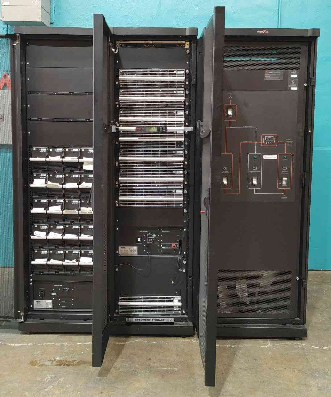 APC Symmetra PX 80kW 80kVA 208V 3 Phase UPS System SYCF80KF Battery PDU Lineup