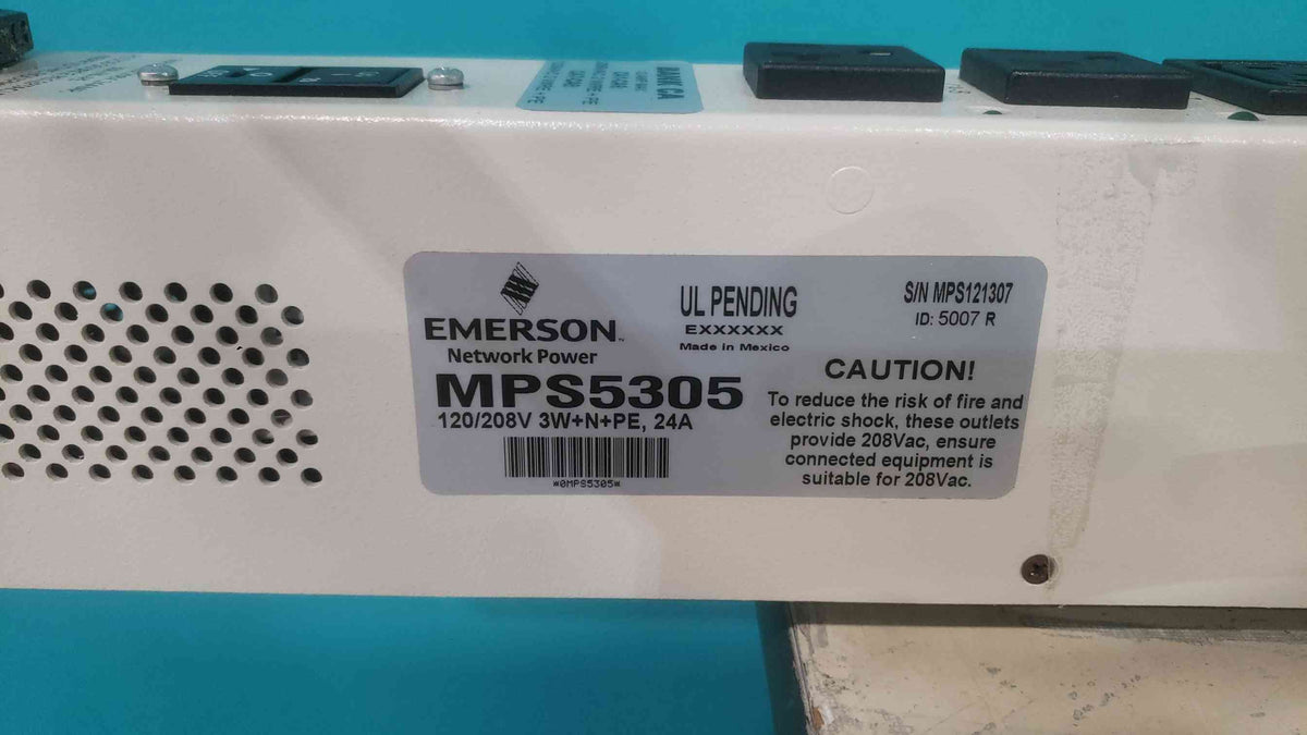 Emerson MPS5305 Rack PDU 120/208V 24A 3PH 0U Vertical Power Distribution Unit