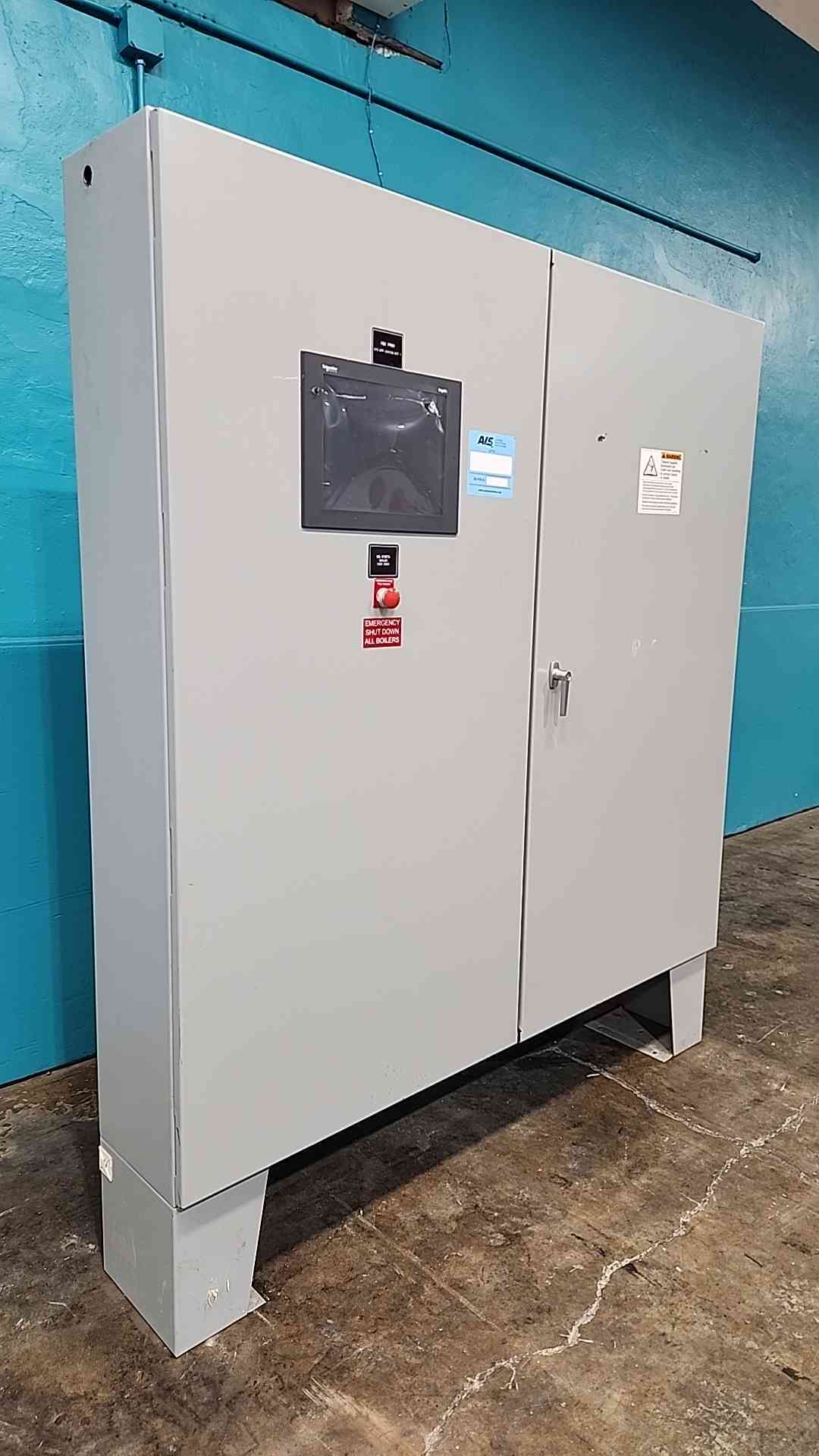 Allen Bradley ControlLogix PLC Cabinet Schneider Magelis HMI Boiler Control Panel