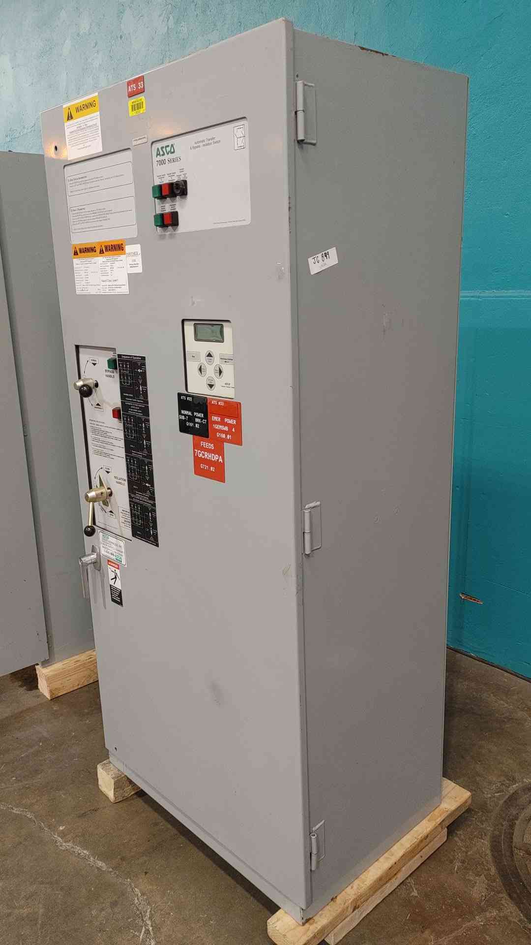 ASCO 7000 Series 260A 480V 3PH Bypass Isolation Transfer Switch E07ATBC30260N5XC