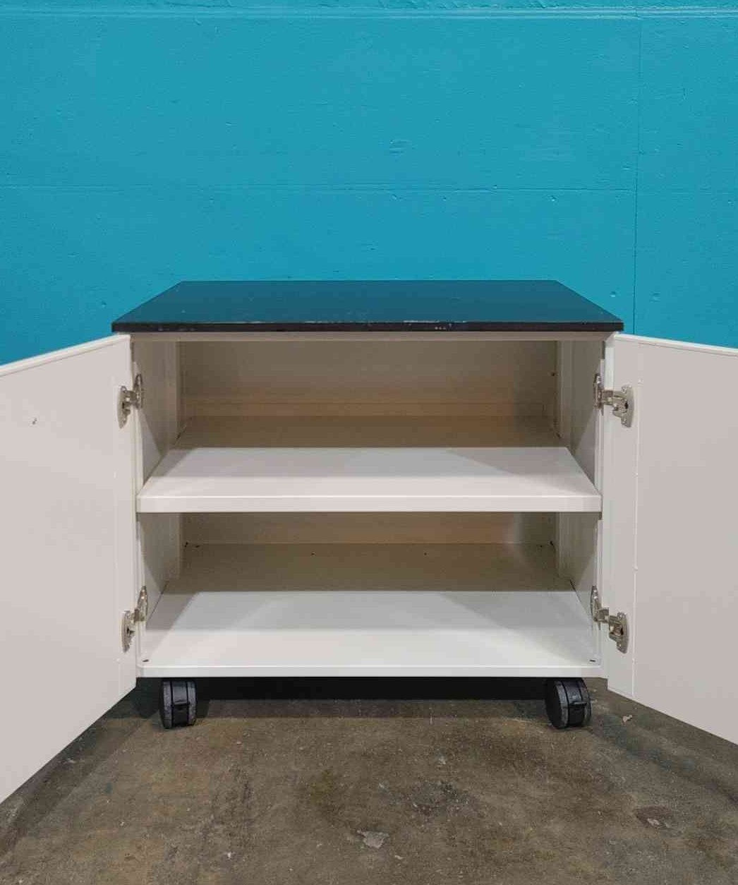 30" Rolling Lab Cabinet W/Shelf Double Door (Sku:115132)