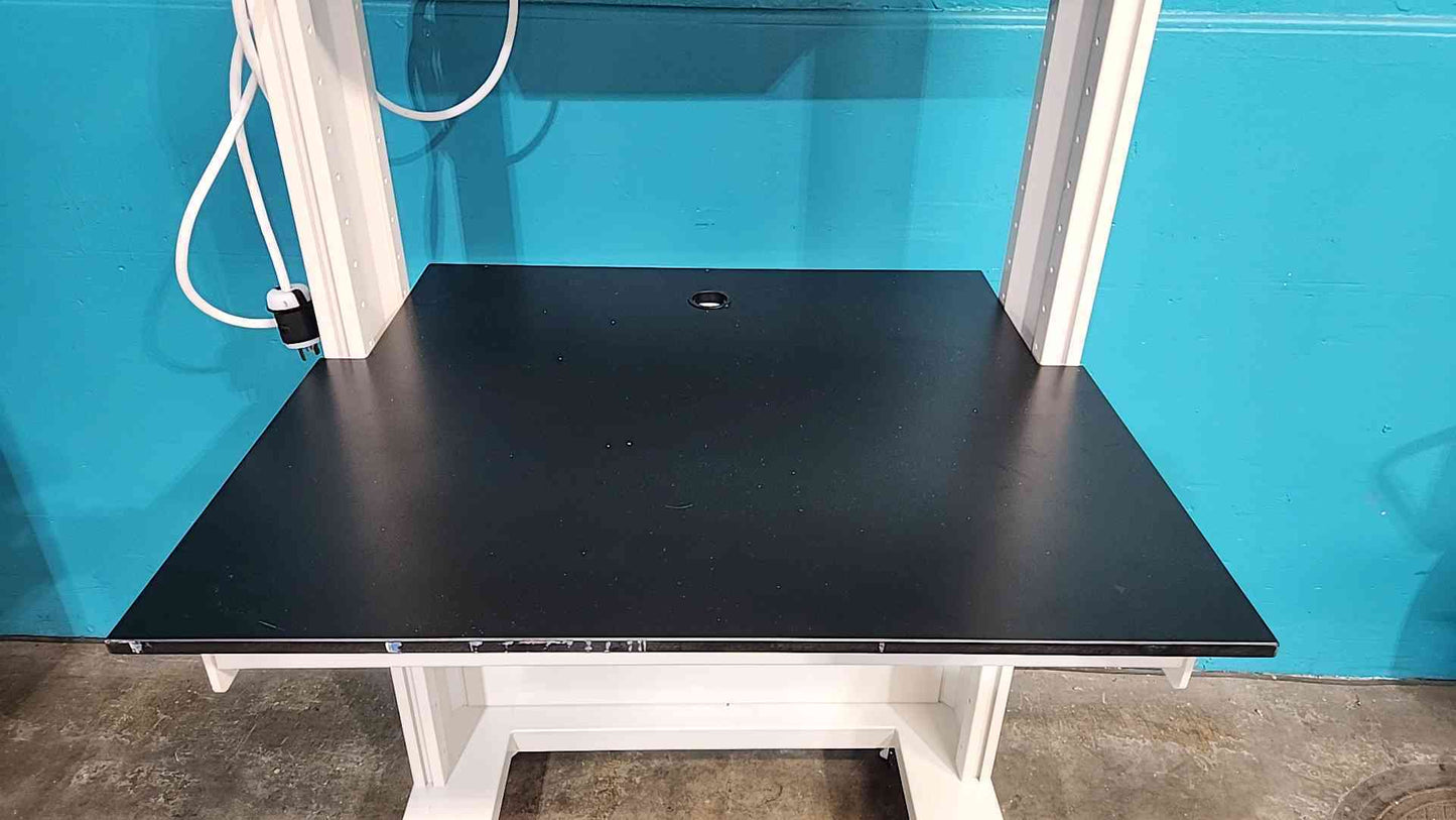 Rolling 3' Lab Desk/Table W/ PDU Strip & Shelf (SKU: 115162)
