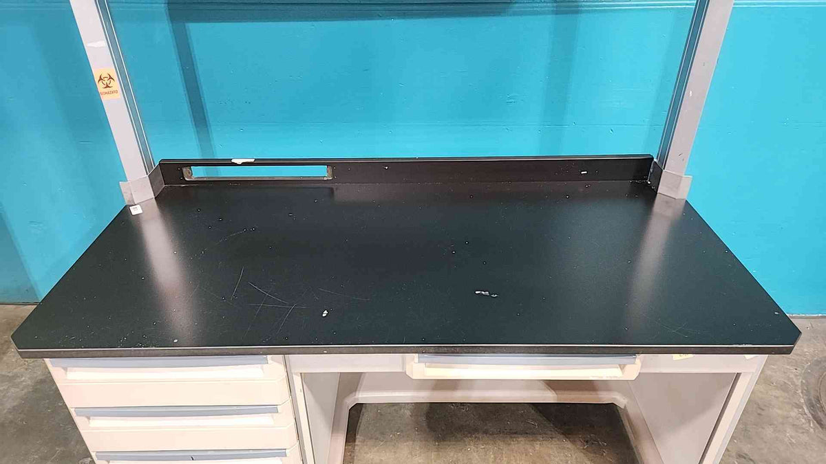 Rolling 63" Lab Desk/Table W/ Shelf & Drawers (SKU: 115250)