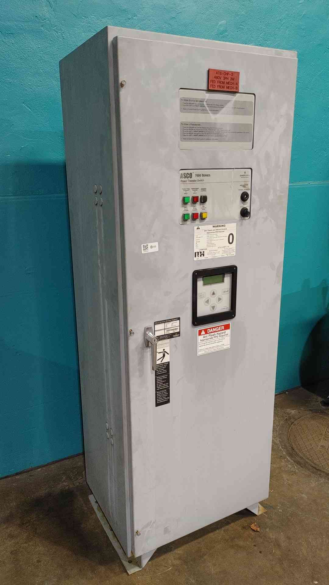 ASCO 7000 Series 85A Automatic Transfer Switch 480V 3Ph ATS J7ADTS030150N5XF
