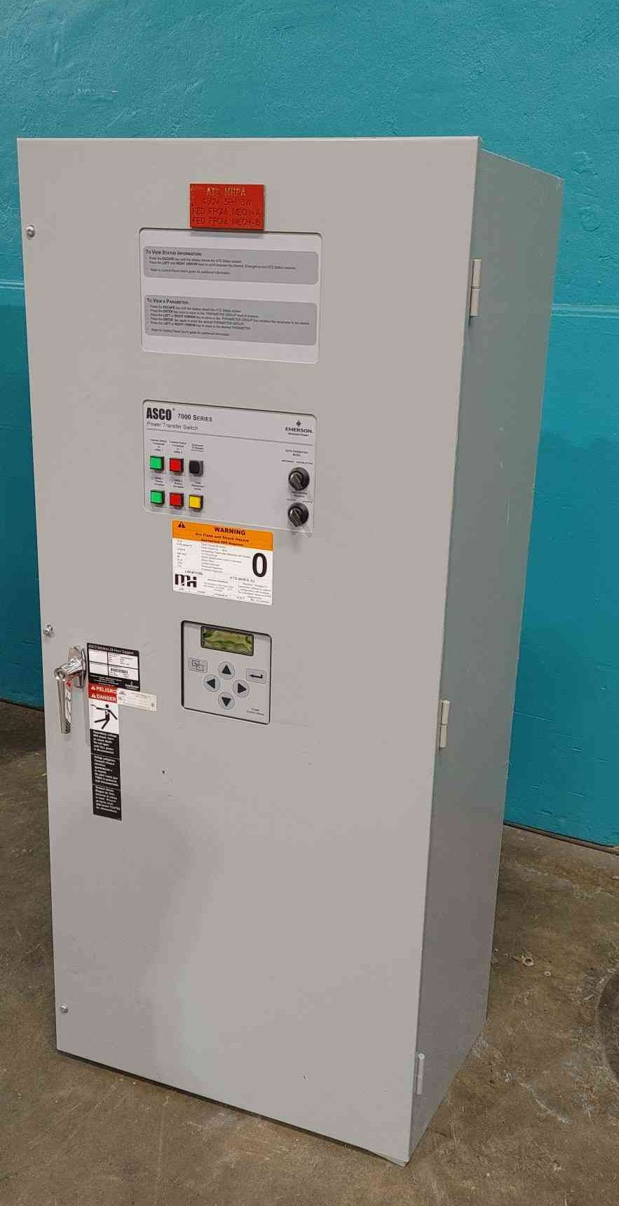 ASCO 7000 Series 200A Automatic Transfer Switch 480V 3Ph ATS J7ADTS030260N5XC