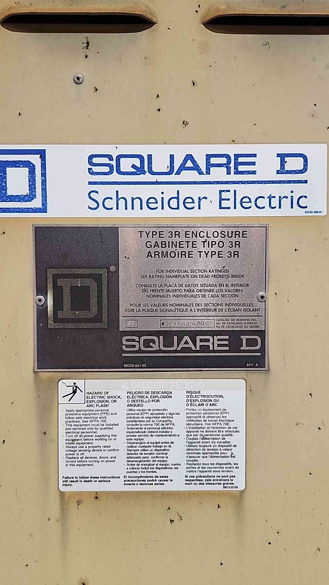 Square D NEMA 3R 1200A Outdoor I-Line Switchboard Panelboard 800A 400A 250A 60A Breakers