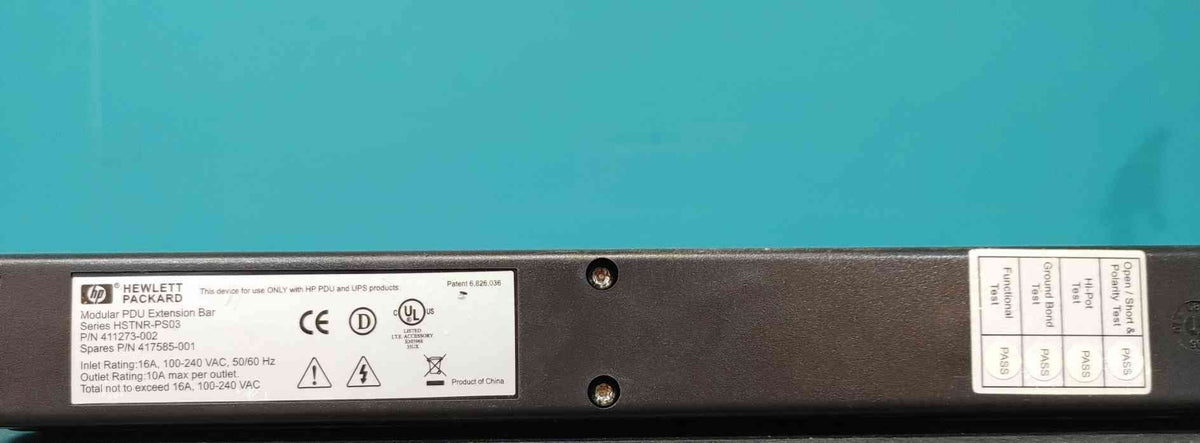 HP Modular PDU Extension Bar 7 Outlet HSTNR-PS03 411273-002 417585-001 C20 C13