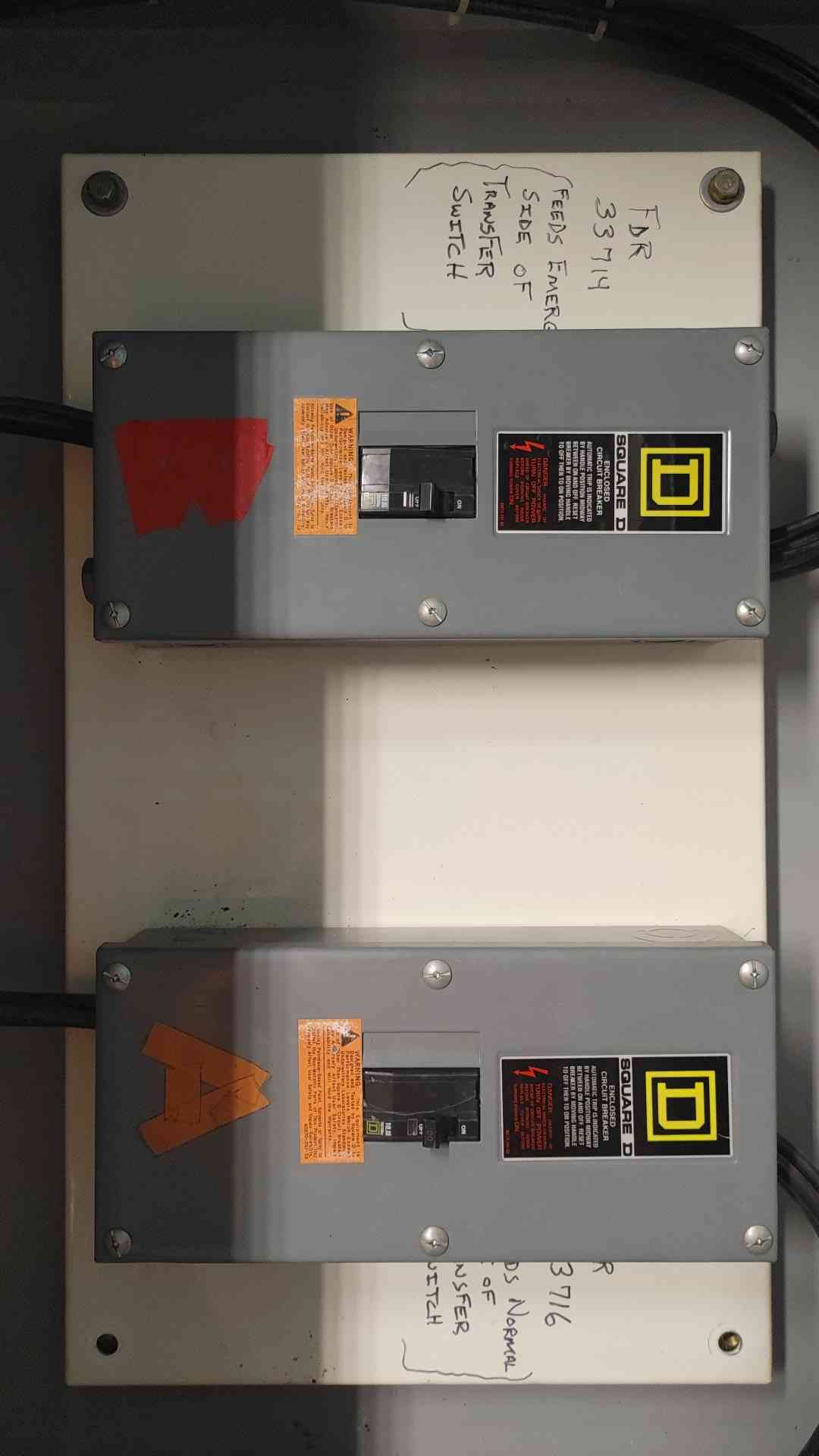 ASCO Automatic Transfer Switch ATS 240V 240 VAC With Square D Circuit Breakers