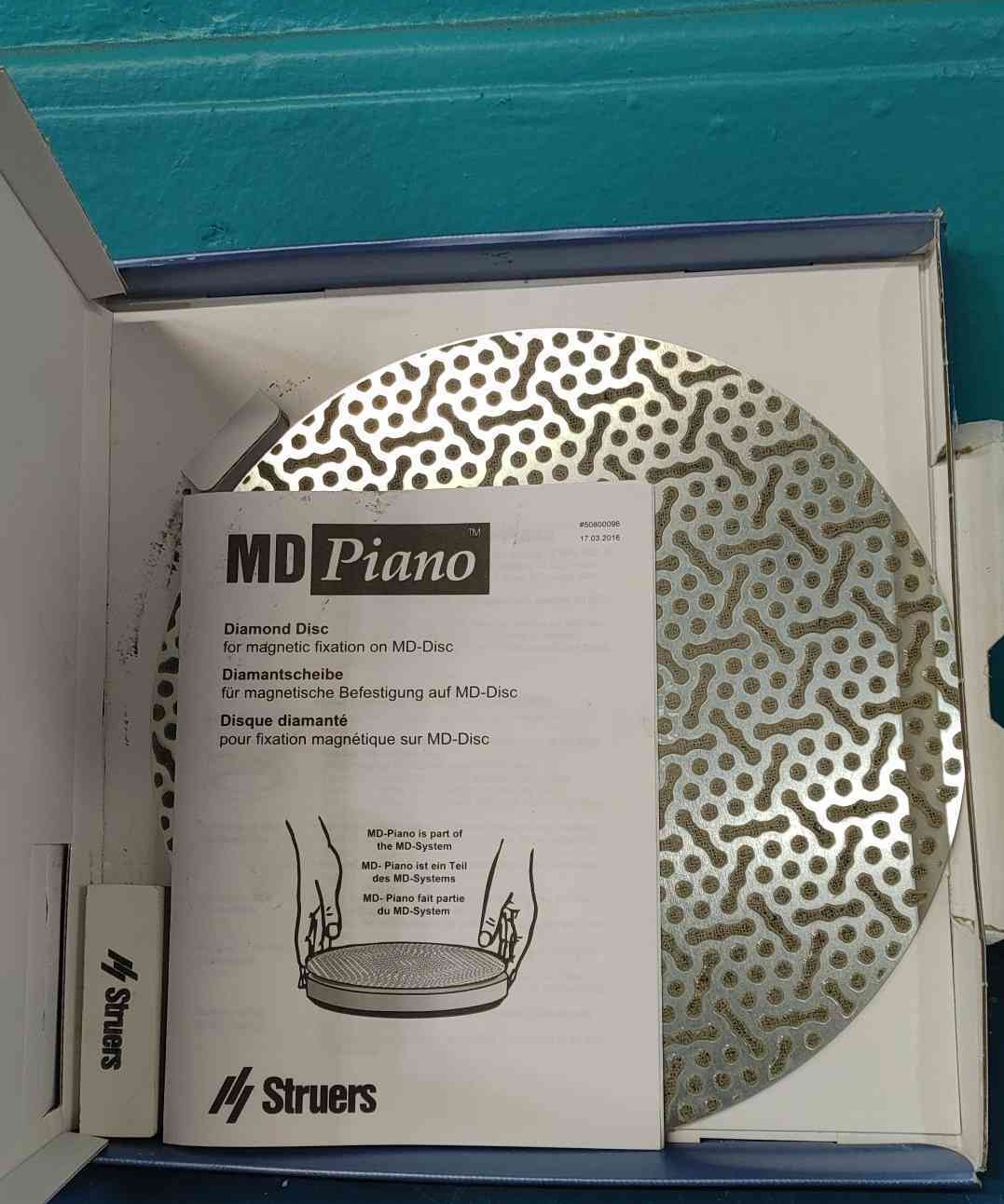 Struers MD-Piano 4000 Diamond Grinding Disc 250mm 10" 40800146 Magnetic Metallographic