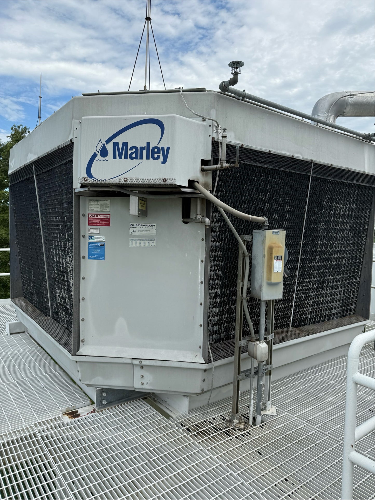 450 Ton Marley Quadraflow Model 23221 Industrial Cooling Tower