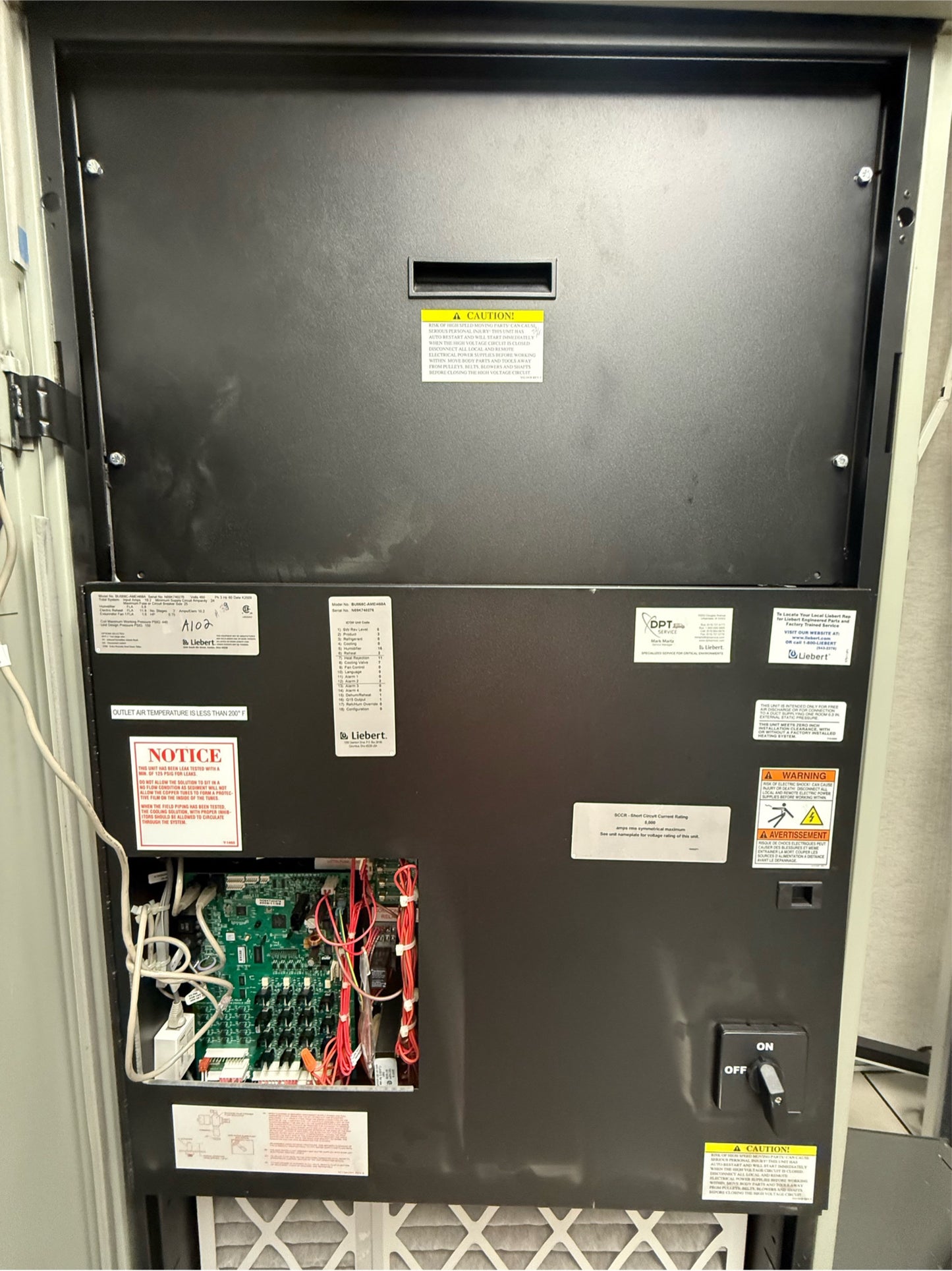 Liebert CRAC CRAH 6 Ton Chilled Water Upflow BU086C-AMEI468A '09 (SKU: 110333)