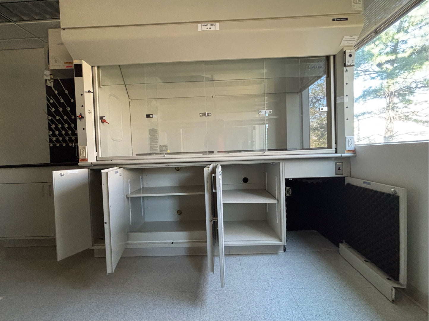 8' Fisher Hamilton "Concept" Fume Hood Polymer Lining Epoxy Work Bench A Condition (SKU: 112869)