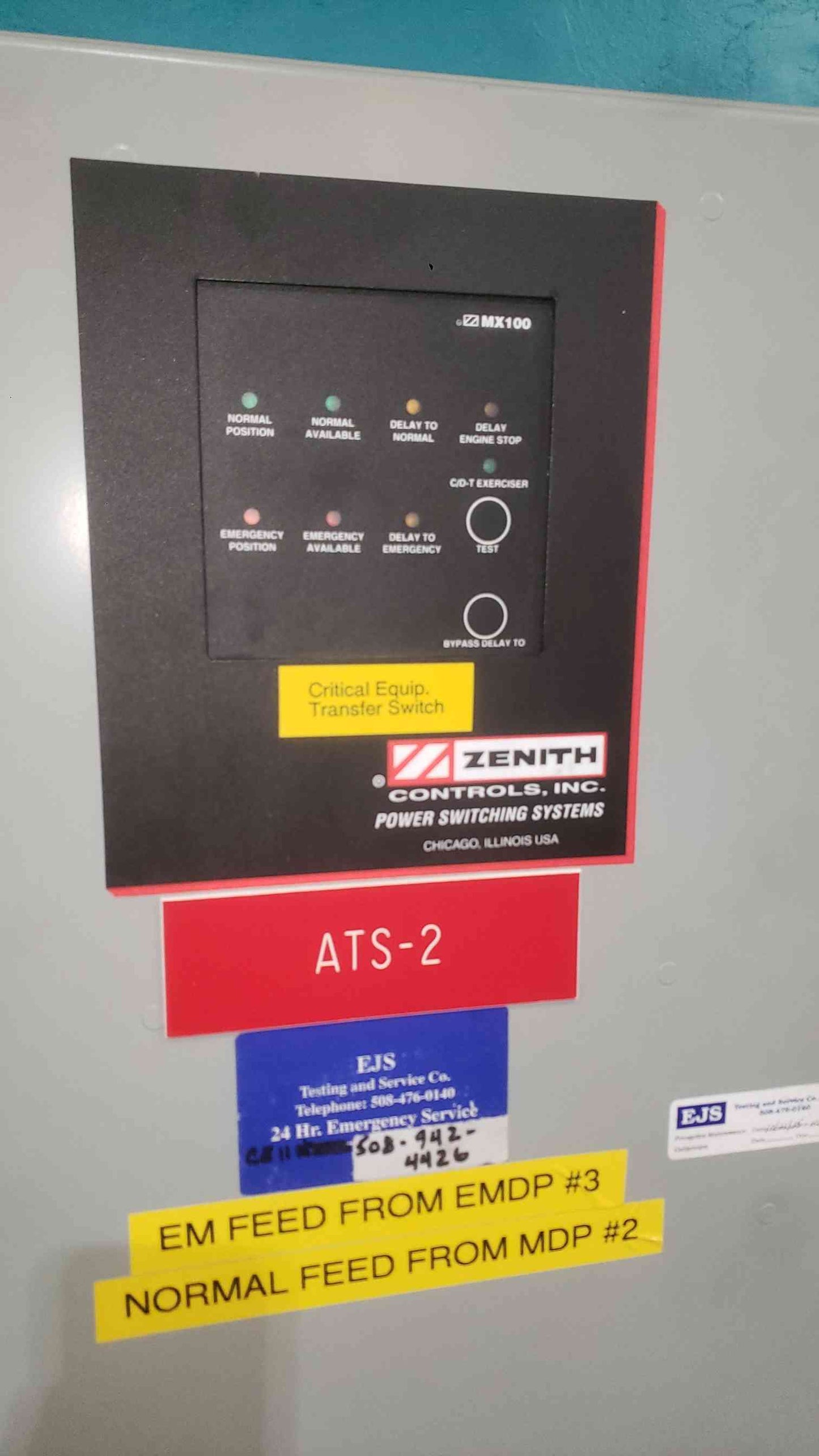 GE Zenith ZTG Series 400A 480V 3PH Automatic Transfer Switch ATS ZTGK40EC-7 (SKU: 112947)