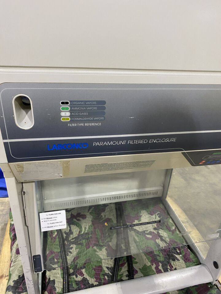 LABCONCO Paramount Filtered Enclosure Fume Hood Bio Safety Cabinet