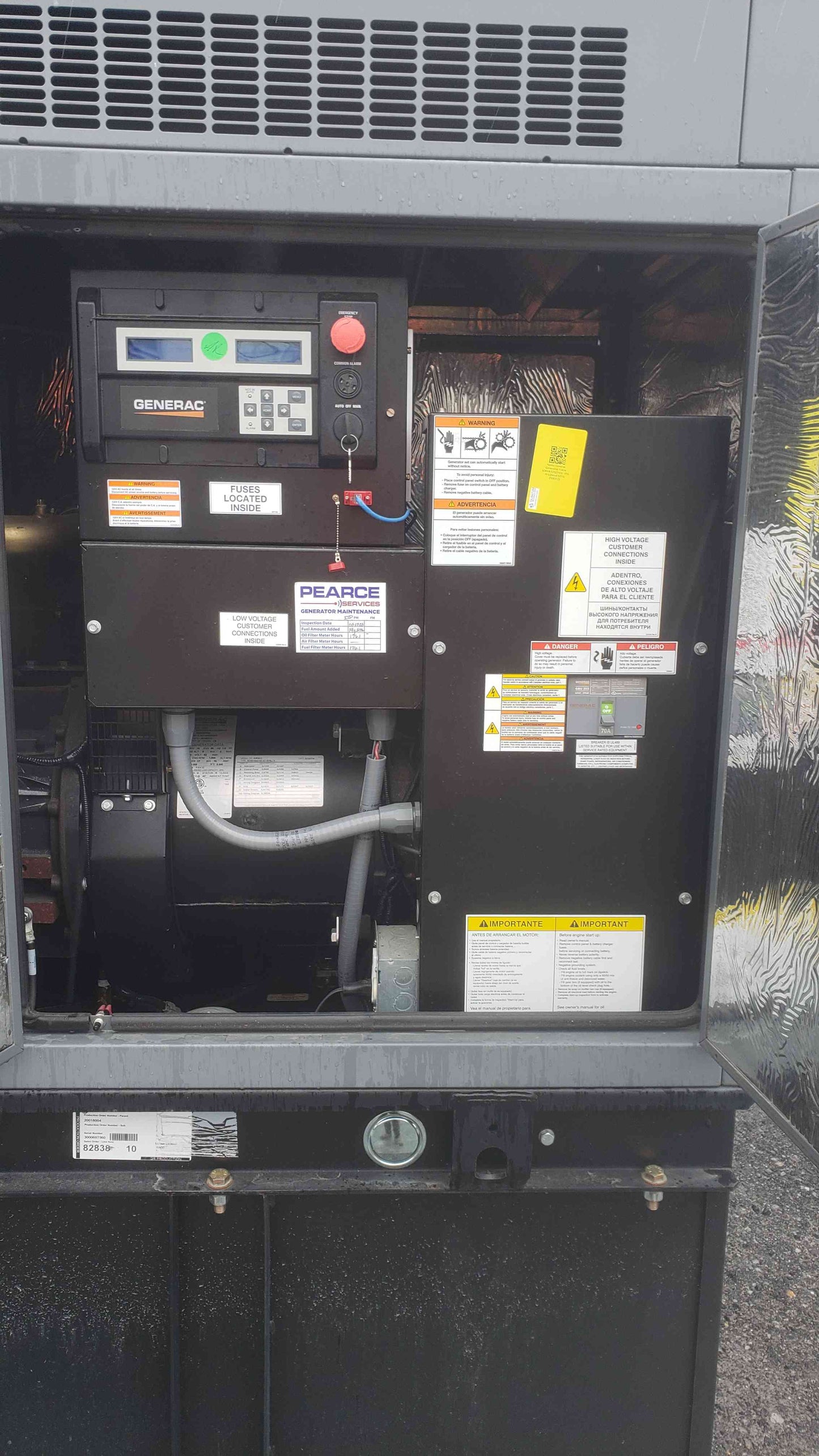 15KW Generac Generator Diesel 120/240V 1PH SD15 LOAD TESTED (108312)