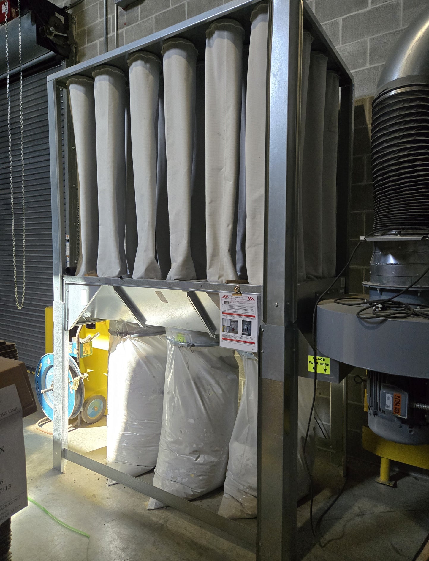 Industrial Dust Collection System with 7.5HP Marathon Motor