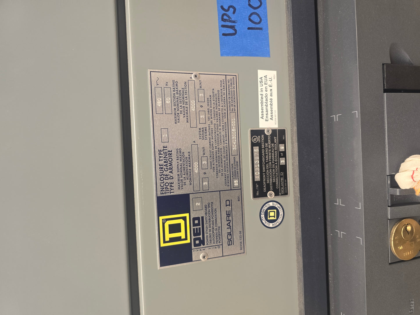 4000A Square D QED Power Style 9-Section Switchgear 480V 60hz 3PH LATE REMOVAL