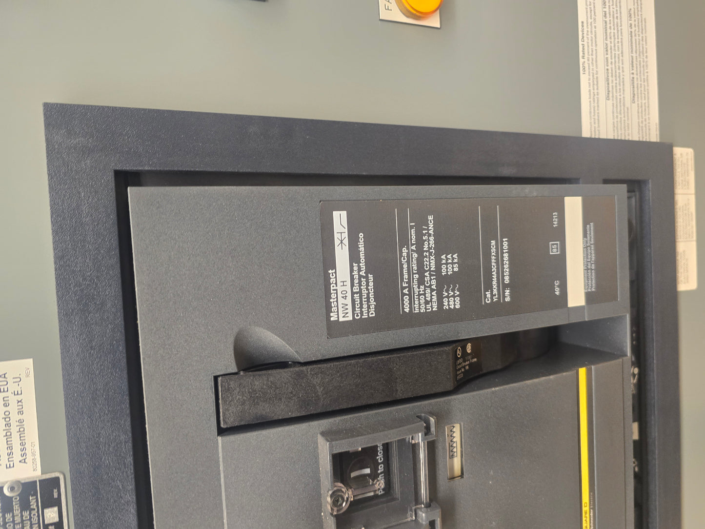 4000A Square D QED Power Style 9-Section Switchgear 480V 60hz 3PH LATE REMOVAL