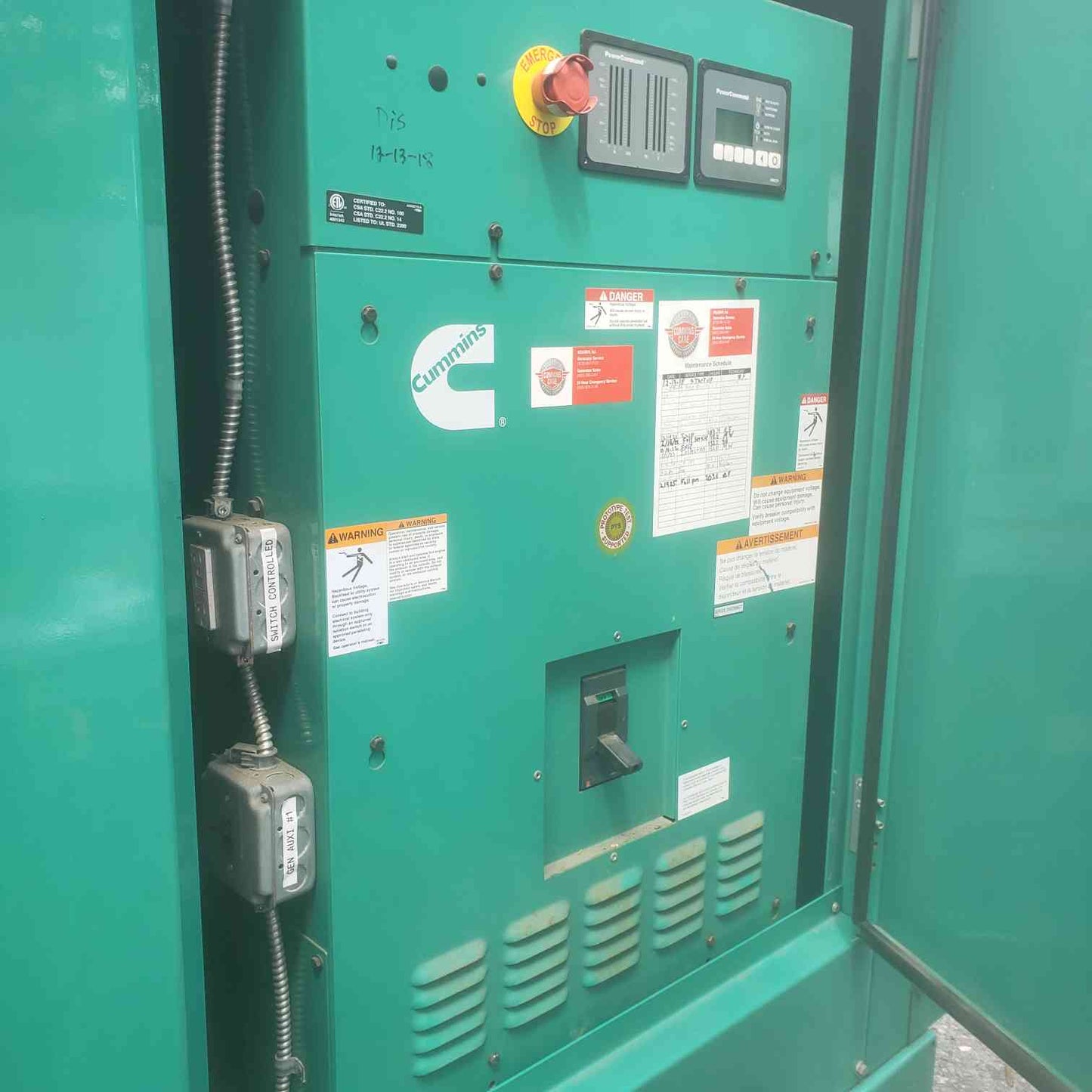 150KW Cummins DSGAC-1865734 1&3PH Diesel 203 Hrs TESTED